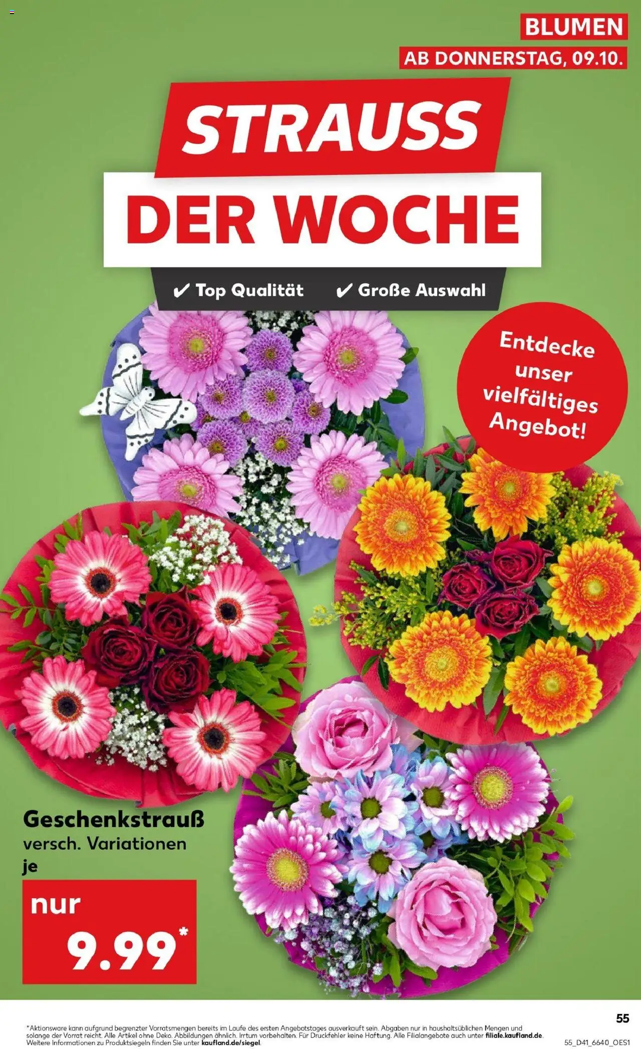 Kaufland prospekt Uhingen	 – gültig ab 09.10.2025 | Seite: 55 | Produkte: Top, Blumen