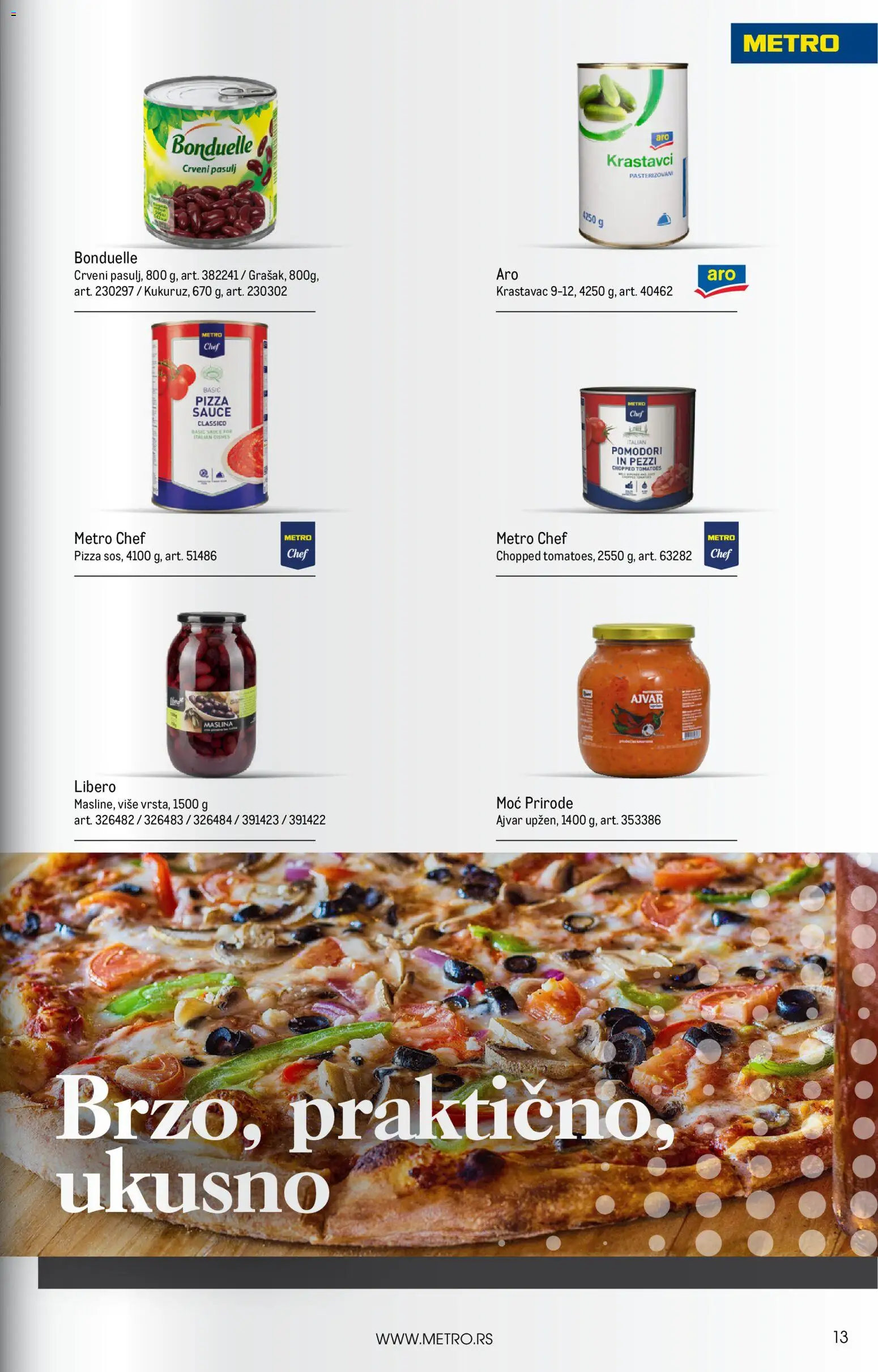 Metro katalog - važi od 01.11.2025 | Strana: 13 | Proizvode: Krastavac, Pasulj, Ajvar, Krastavci