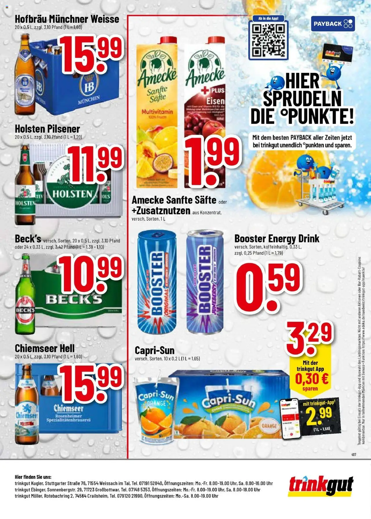 Trinkgut prospekt Großbottwar	 - gültig ab dem 06.07.2025 | Seite: 8 | Produkte: Capri sun, Decke, Energy, Holsten