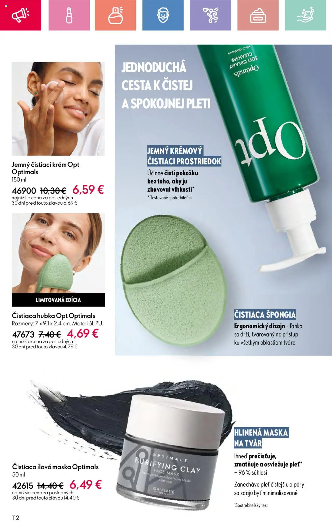 Katalóg Oriflame 10 2025 │ platný od 06.07.2025 | Strana: 112 | Produkty: Hubka, Maska, Čistiaci prostriedok, Krém