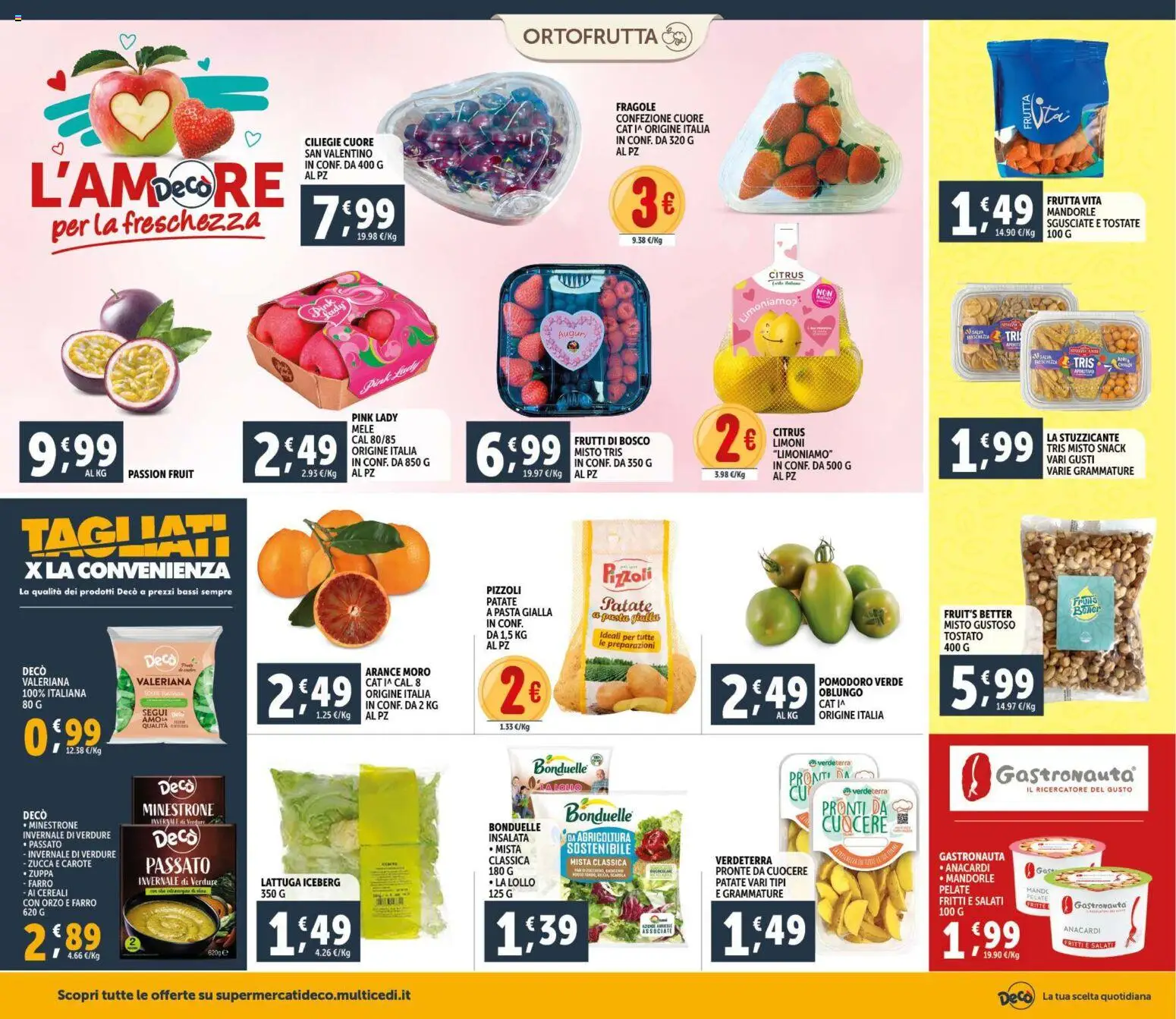 Volantino Decò del 11.02.2026 | Pagina: 6 | Prodotti: Mele, Arance, Carote, Lattuga
