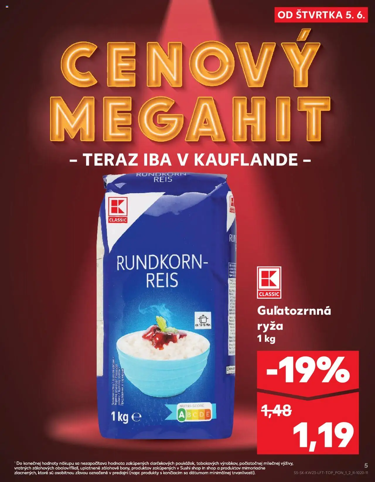 Nové Kaufland akcie – leták je platný od 05.06.2025 | Strana: 5 | Produkty: Ryža, Sushi