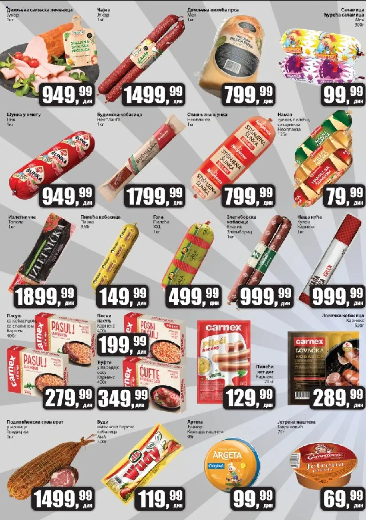 Sunce katalog - važi od 12.06.2025 | Strana: 2 | Proizvode: Kulen, Šunka, Kobasica, Pečenica