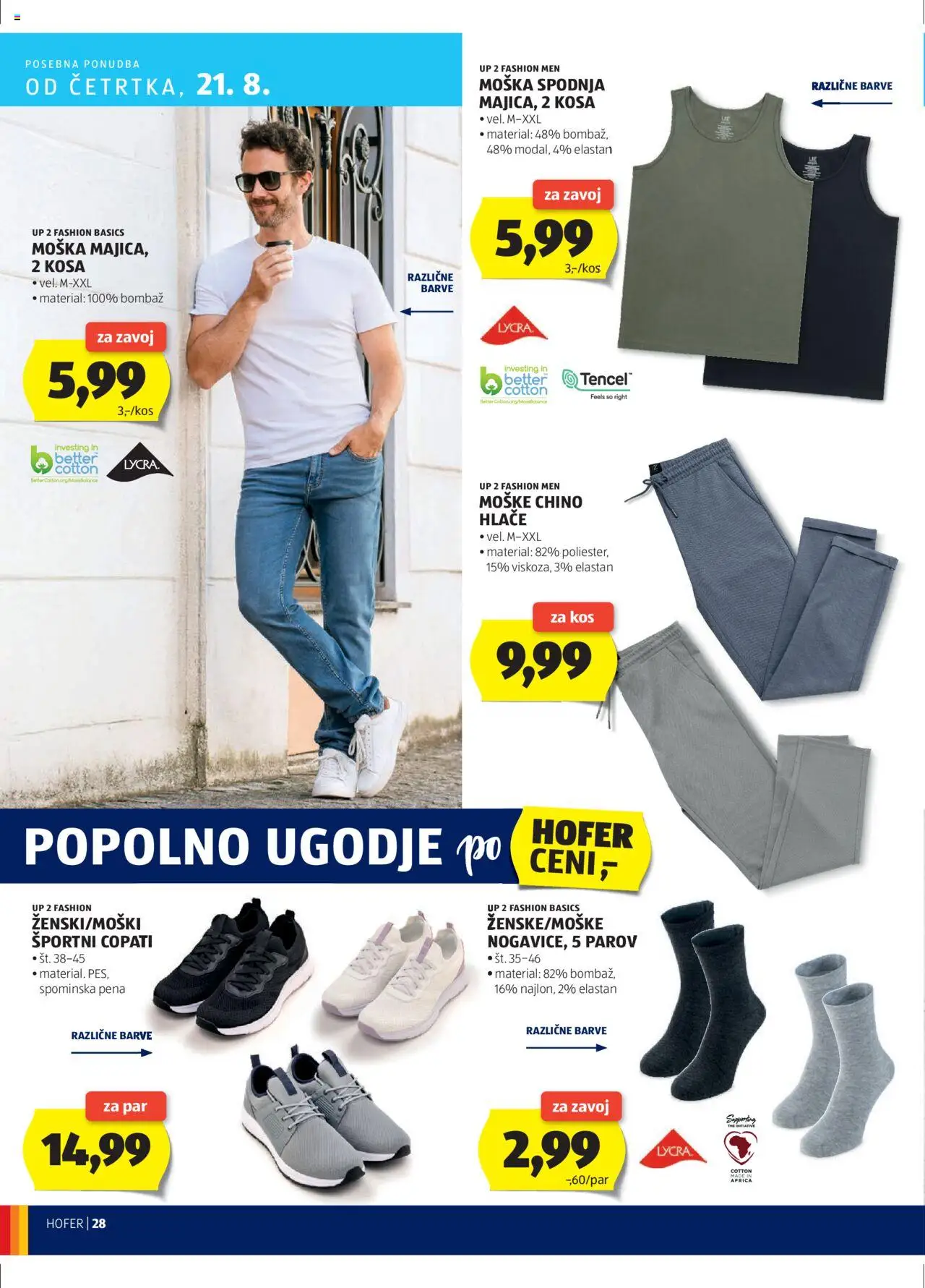 Hofer SI katalog | vrijedi od 14.08.2025 | Stranica: 28 | Proizvodi: Hlače
