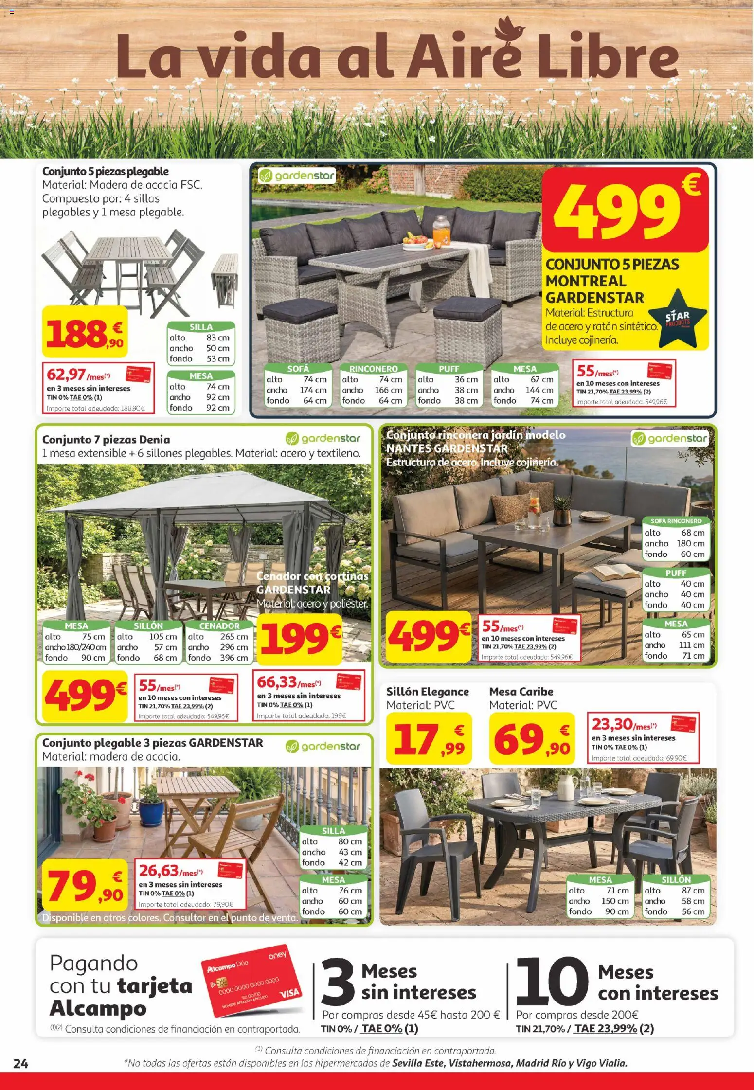 Alcampo Canarias │ válido desde el 21.04.2026 | Página: 24 | Productos: Mesa extensible, Sofá, Sillón, Mesa