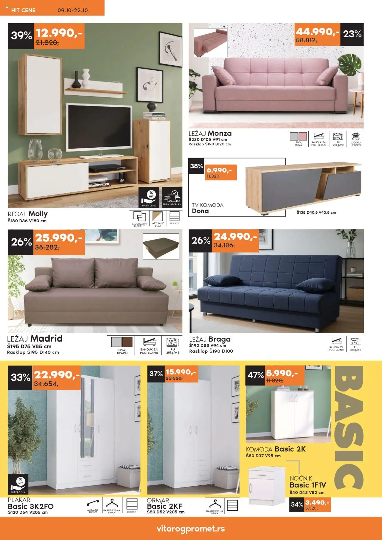 Vitorog katalog - važi od 09.10.2025 | Strana: 10 | Proizvode: Komoda, Tv komoda, Ormar