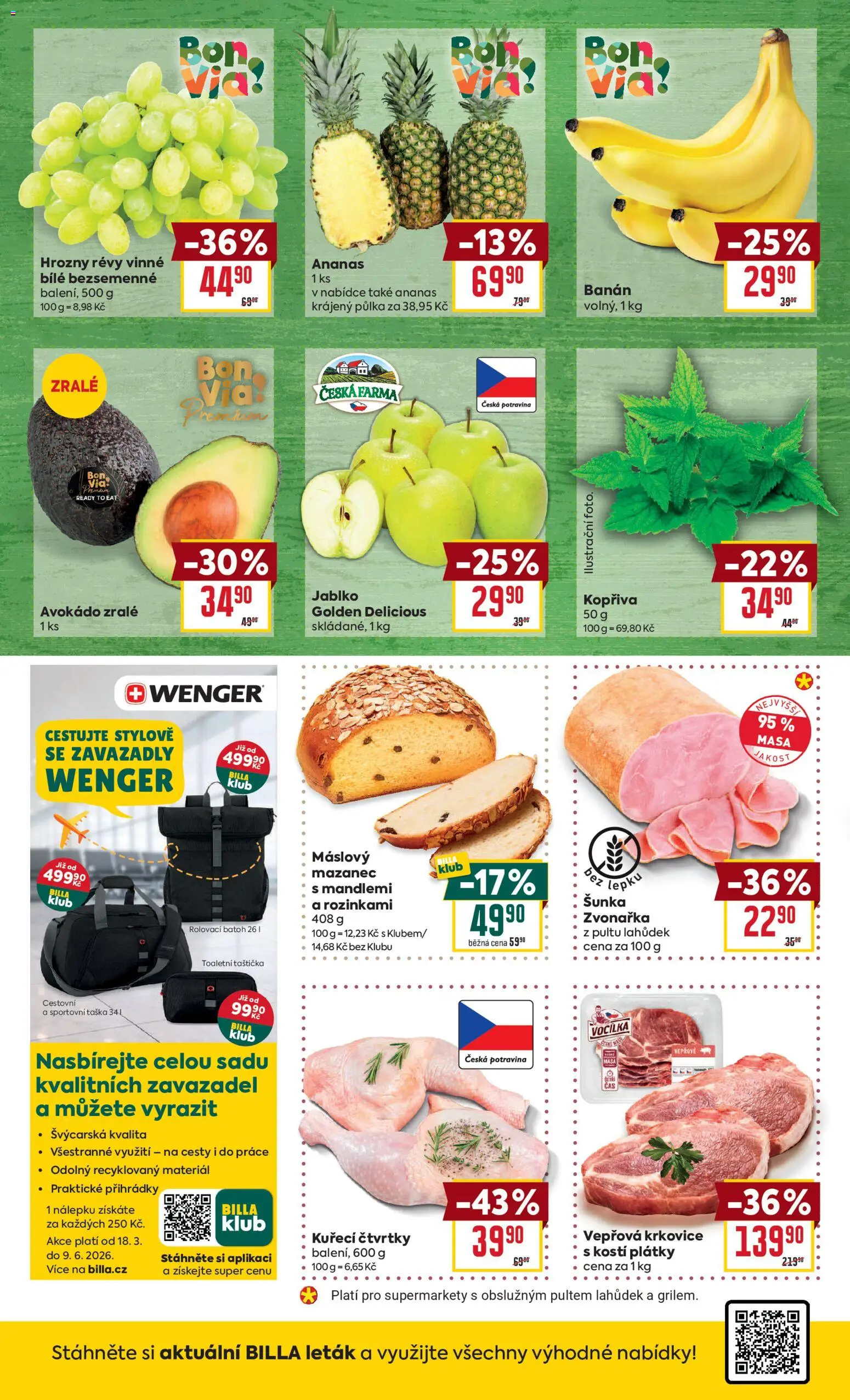 Billa Malý leták od 01.04.2026 | Strana: 2 | Produkty: Ananas, Batoh, Banán, Krkovice
