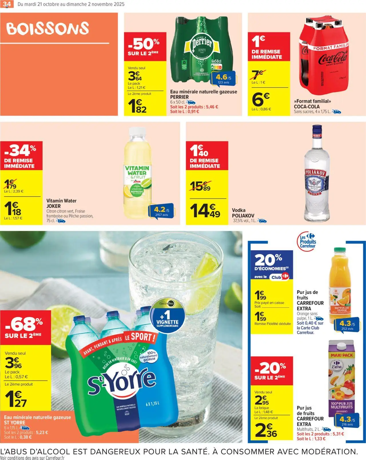 {H1} | Page: 36 | Produits: Vodka, Citron, Eau minérale naturelle, Jus