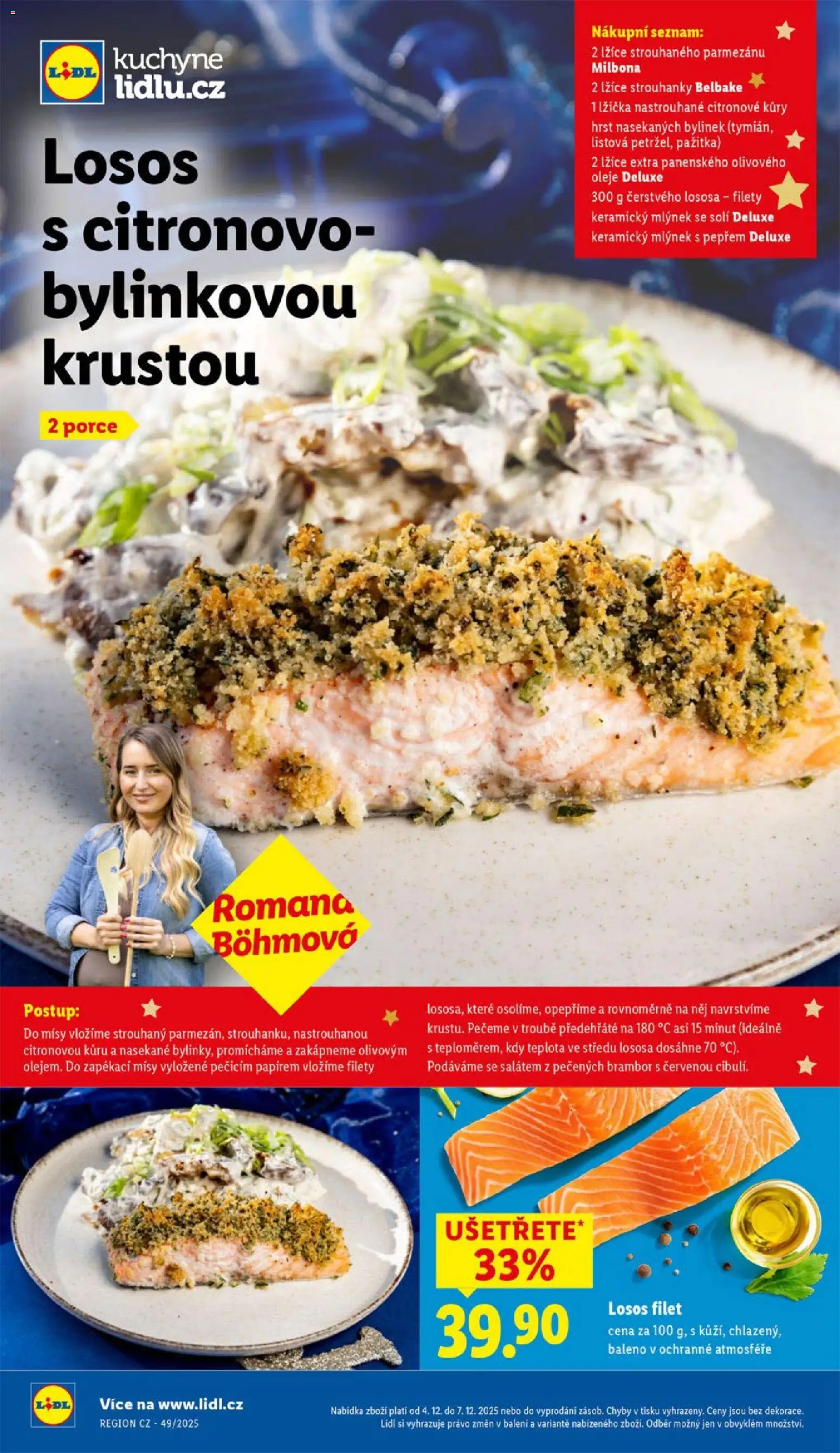 Lidl leták od 04.12.2025 | Strana: 48 | Produkty: Milbona, Losos, Mlýnek, Kuchyně
