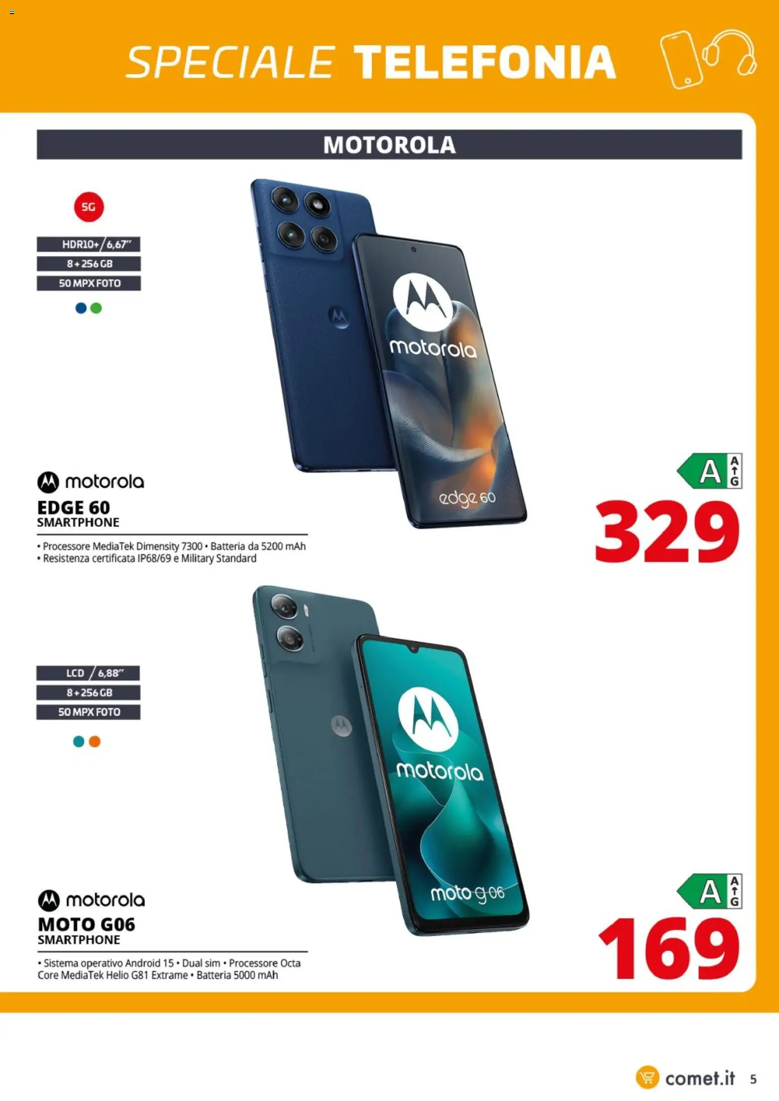 Volantino Comet del 06.03.2026 | Pagina: 5 | Prodotti: Smartphone, Batteria