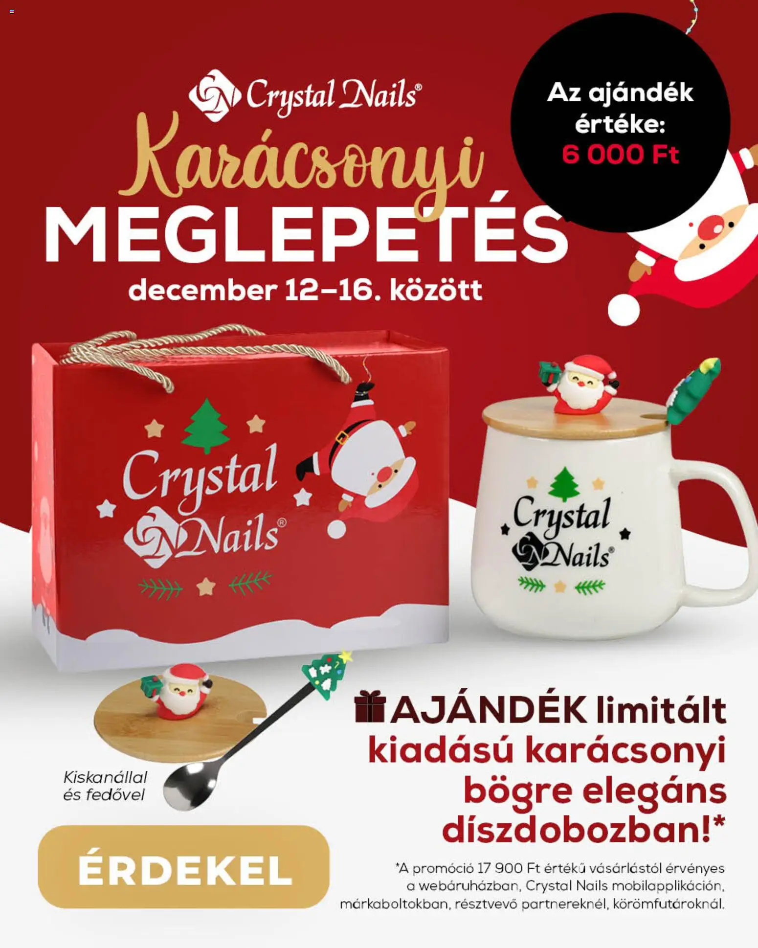 Crystal Nails akciós ujság - amely érvényes a következő dátumtól: 12.12.2025 | Oldal: 1 | Termékek: Bögre