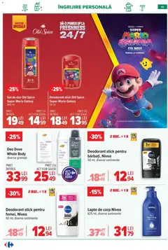 Ofertele Carrefour valabile de la 15.04.2026 | Pagină: 44 | Produse: Body, Lapte, Lapte de corp, Gel de duș