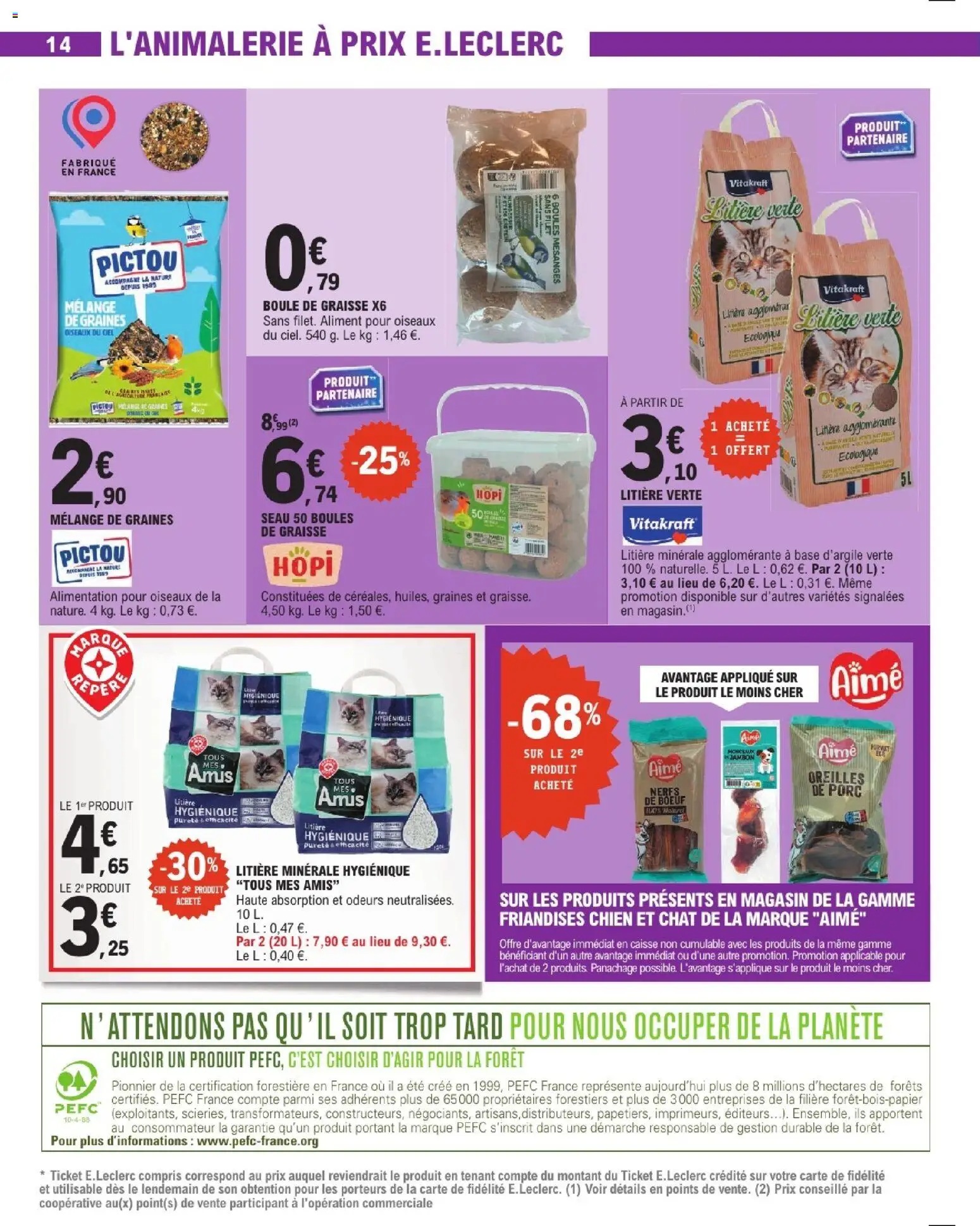 {H1} | Page: 14 | Produits: Base, Litière, Jambon, Porc