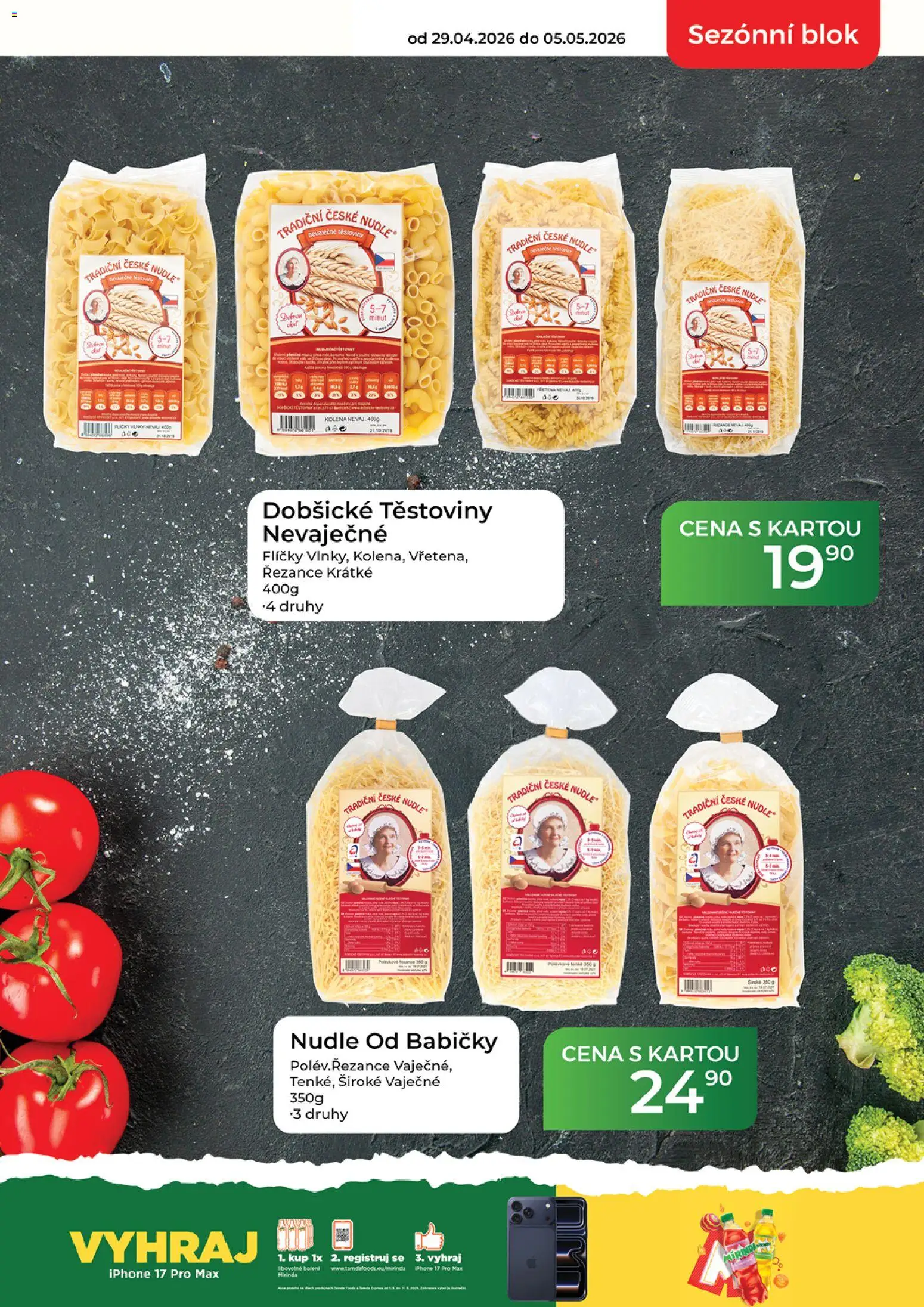 Tamda Foods leták od 29.04.2026 | Strana: 7 | Produkty: Iphone, Blok, Mirinda, Nudle