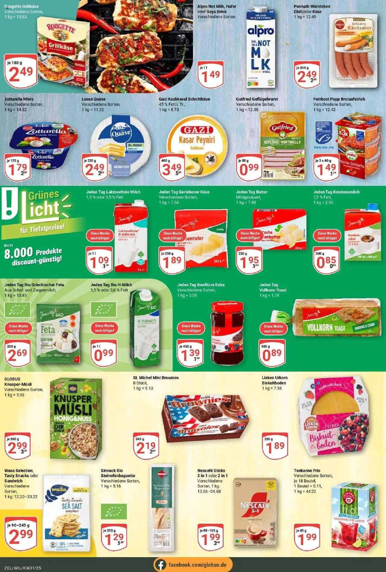 Globus prospekt Zell/mosel	 - gültig ab dem 28.07.2025 | Seite: 9 | Produkte: Nescafe, Milch, Toast, Alpro