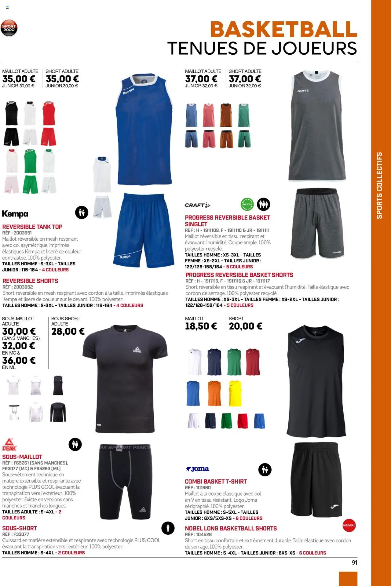 | Page: 91 | Produits: Élastiques, Shorts