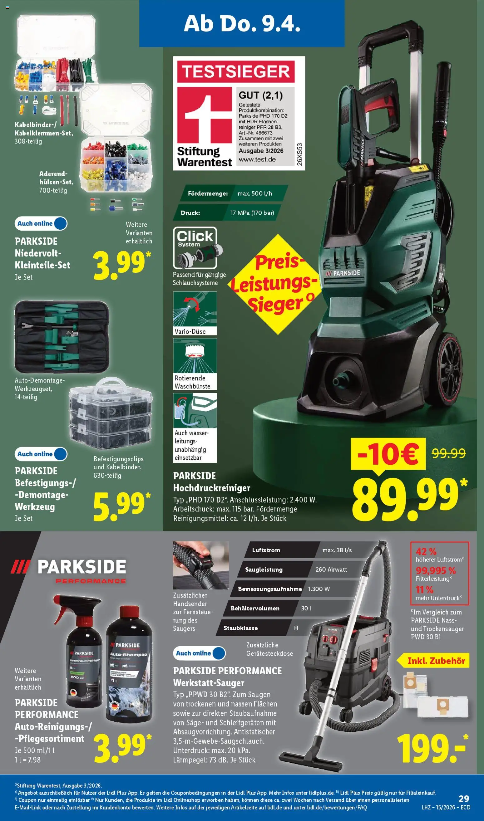 Lidl Německo leták od 07.04.2026 | Strana: 43 | Produkty: Parkside