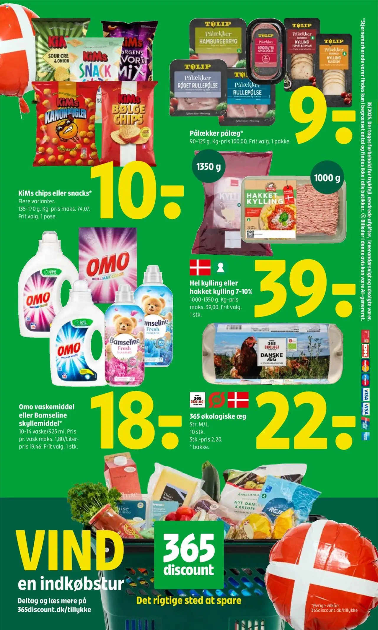 Coop 365 Tilbudsavis gyldig fra 28.08.2025 | Side: 7 | Produkter: Æg, Chips, Rullepølse, Timian