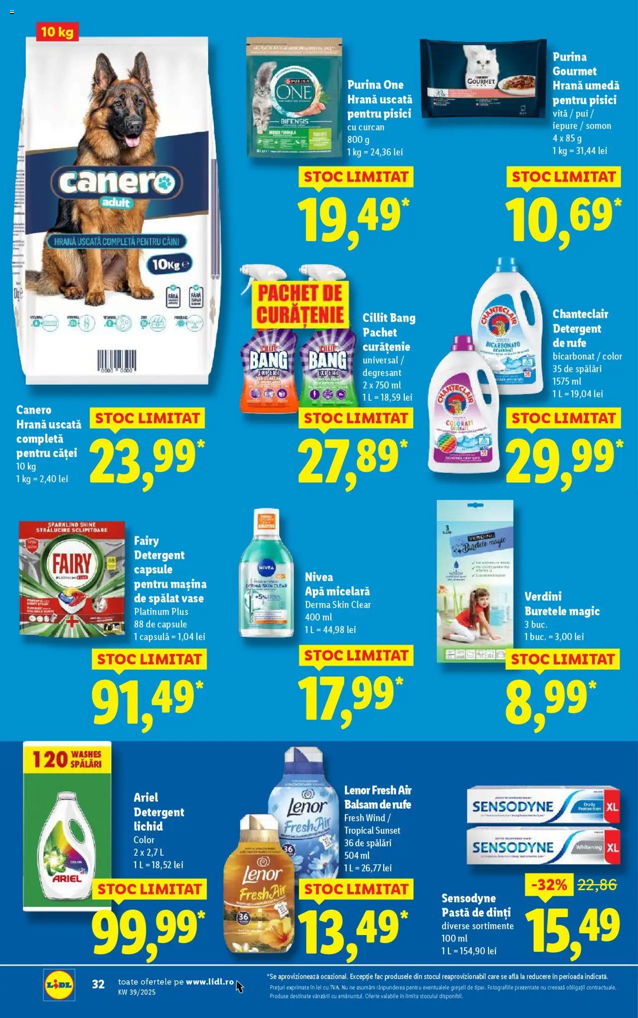 Noul catalog Lidl – valabil de la 22.09.2025 | Pagină: 32 | Produse: Mașină De Spălat, Apă micelară, Detergent, Balsam de rufe