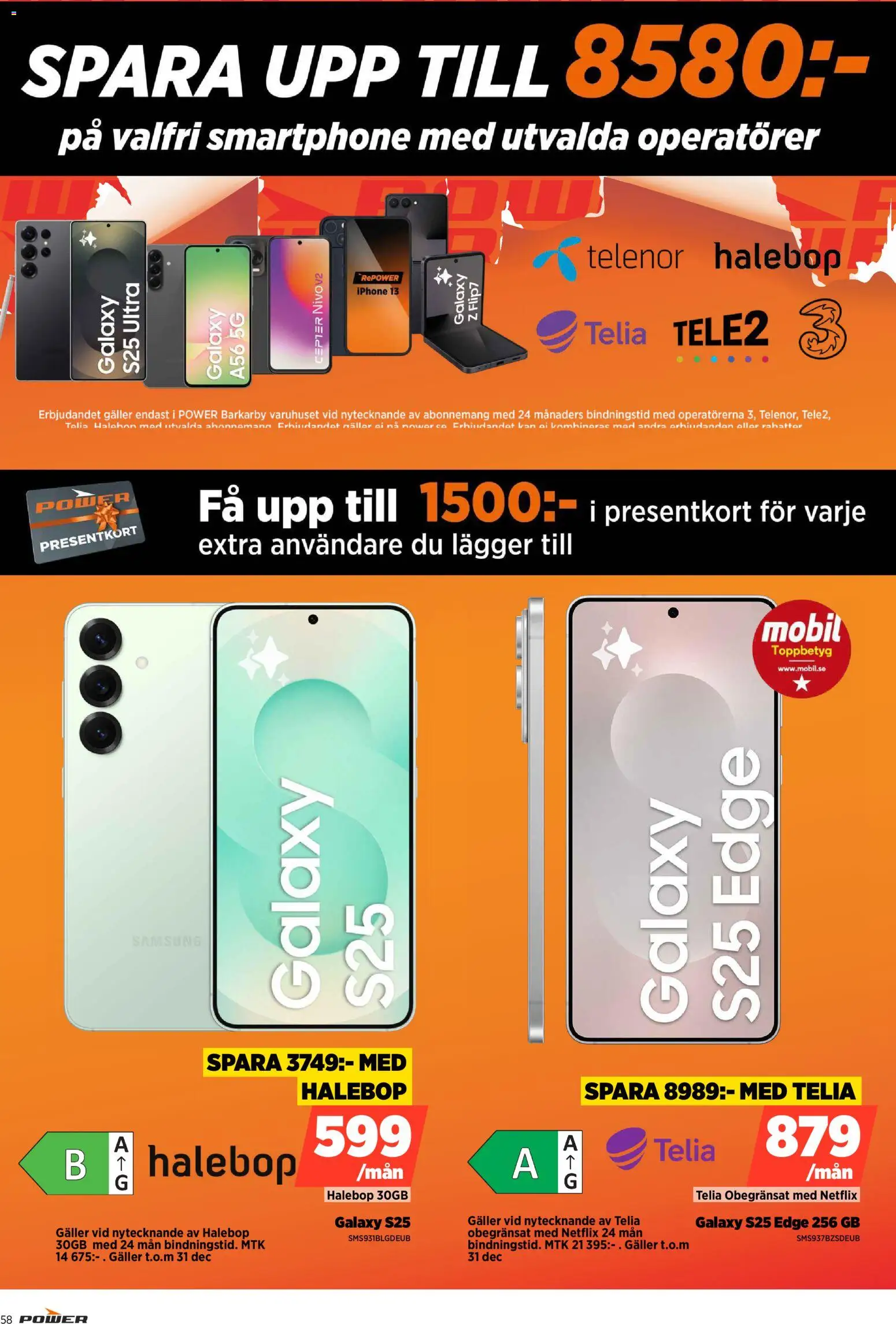 Power reklamblad aktuell från 15.12.2025 | Sida: 58 | Produkter: Galler, Smartphone