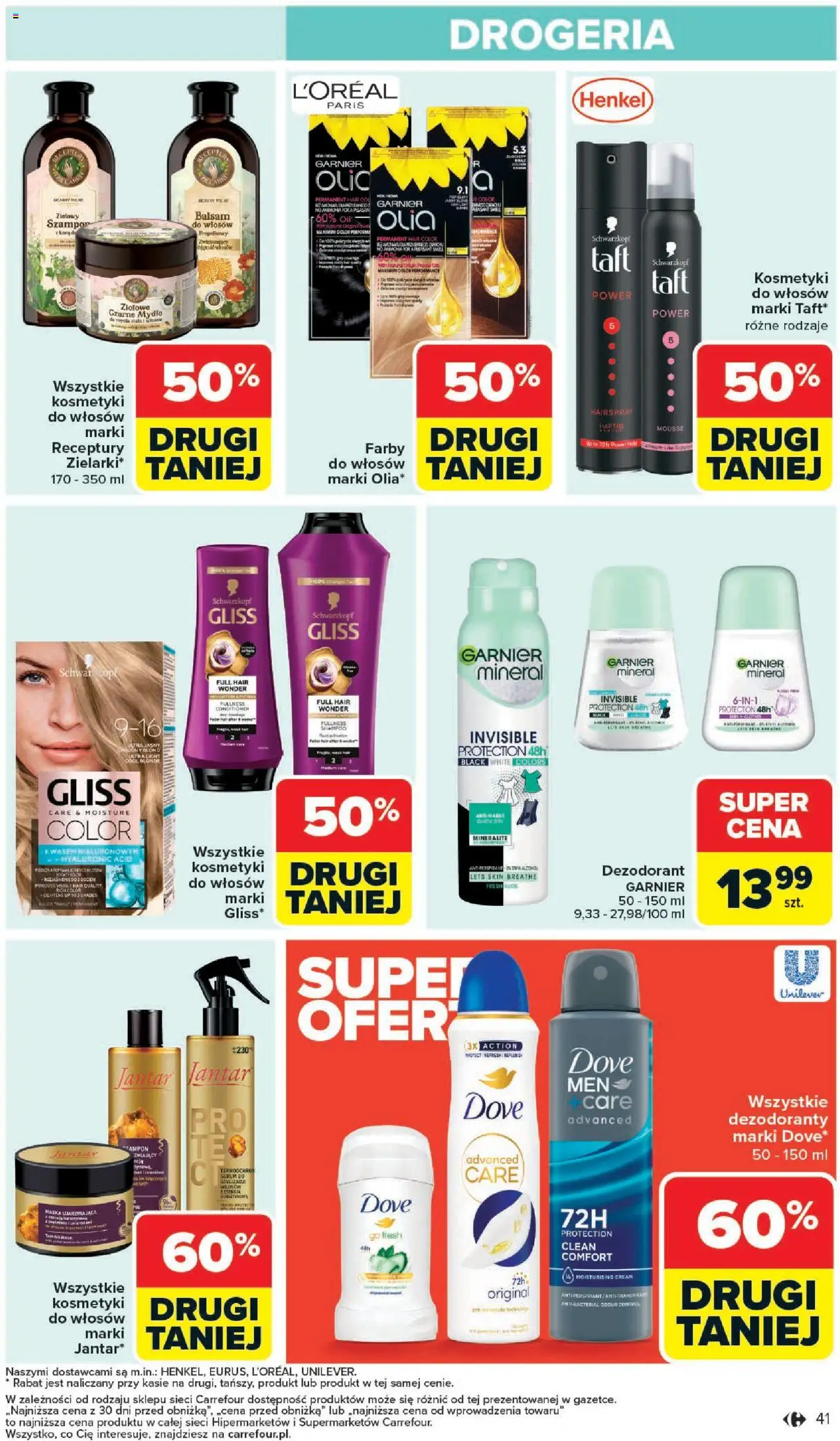 Carrefour Gazetka od 20.10.2025 | Strona: 43 | Produkty: Farby do włosów, Kosmetyki, Maska, Dezodorant