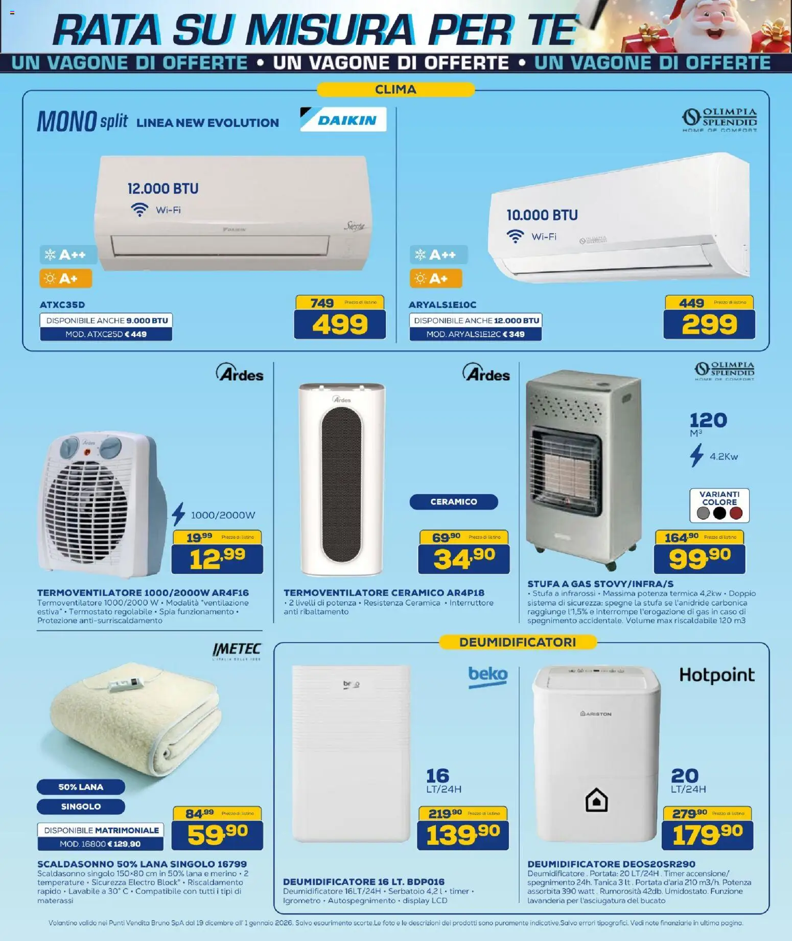Volantino BRUNO del 19.12.2025 | Pagina: 18 | Prodotti: Deumidificatore, Tè, Tanica, Stufa a gas