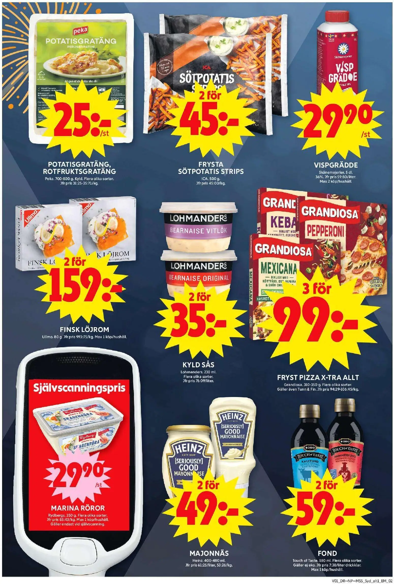 ICA Maxi reklamblad aktuell från 30.12.2025 | Sida: 4 | Produkter: Potatisgratäng, Majonnäs, Fond, Vispgrädde