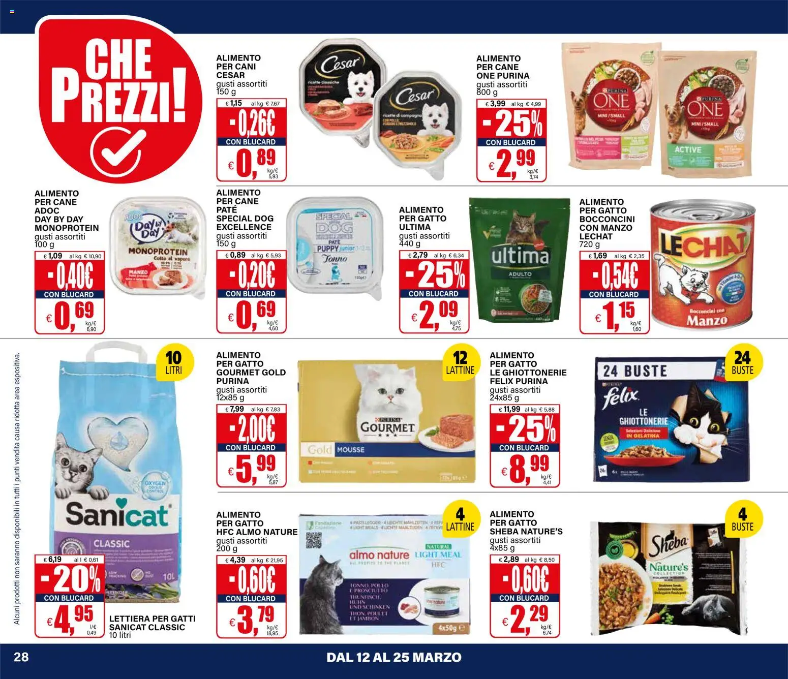 Volantino Il Gigante del 12.03.2026 | Pagina: 28 | Prodotti: Paté, Lettiera per gatti, Manzo