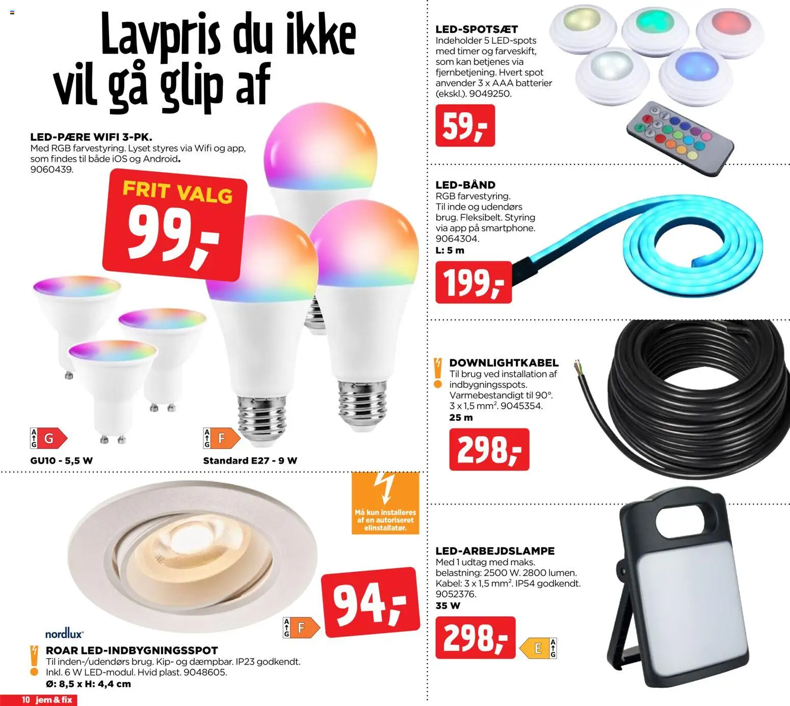 Jem & fix tilbudsavis – gyldig fra 25.01.2026 | Side: 10 | Produkter: Batterier, Søm, Kabel
