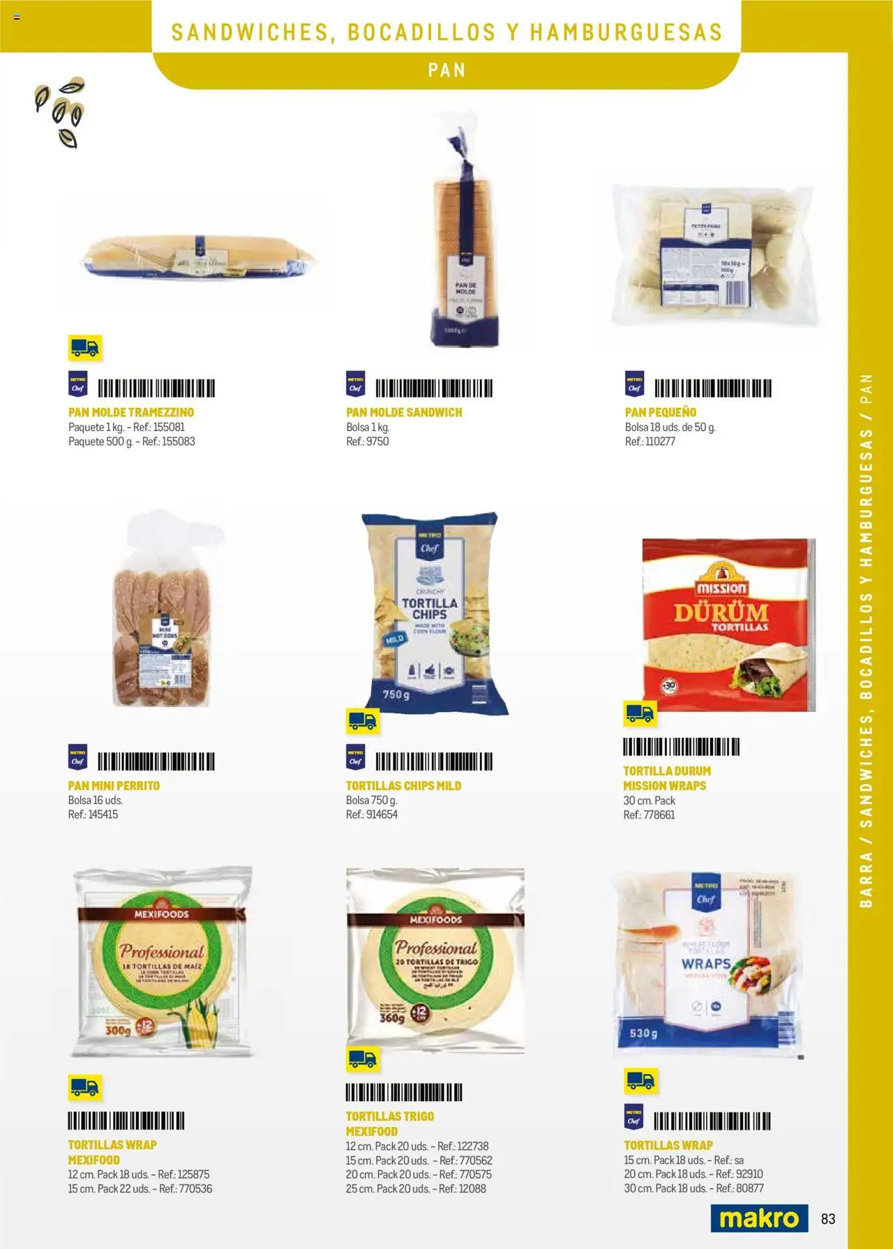 Makro -  Menú y Barra Canarias │ válido desde el 08.09.2025 | Página: 83 | Productos: Pan, Bolsa