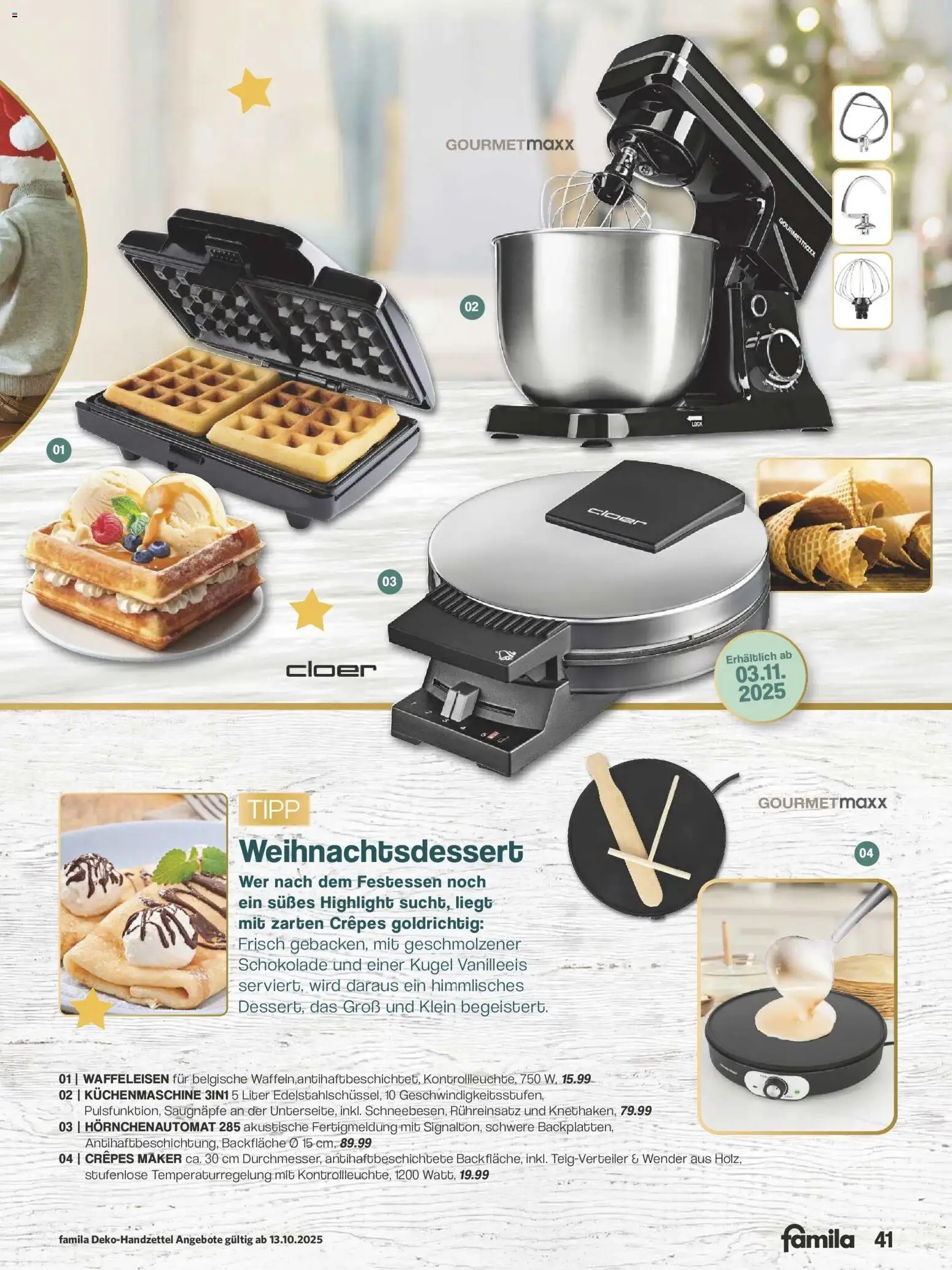Famila Nordwest - Famila: Weihnachtsdeko – gültig ab 12.10.2025 | Seite: 41 | Produkte: Schokolade, Waffeleisen