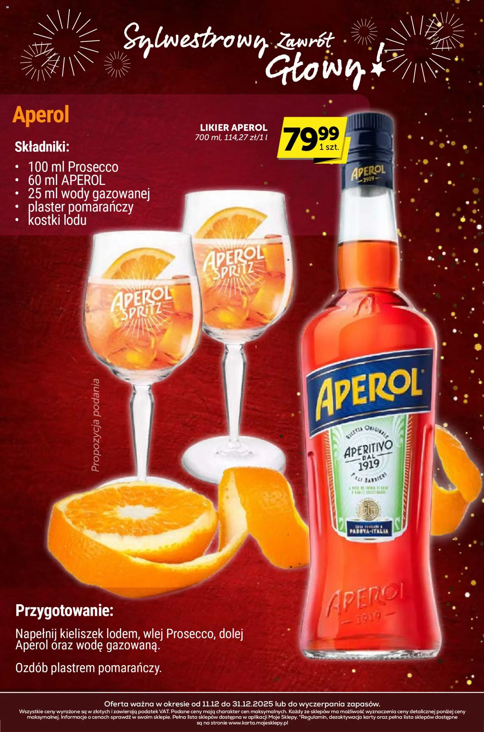 ABC Gazetka - Sylwestrowy Zawrót Głowy od 11.12.2025 | Strona: 8 | Produkty: Aperol, Prosecco