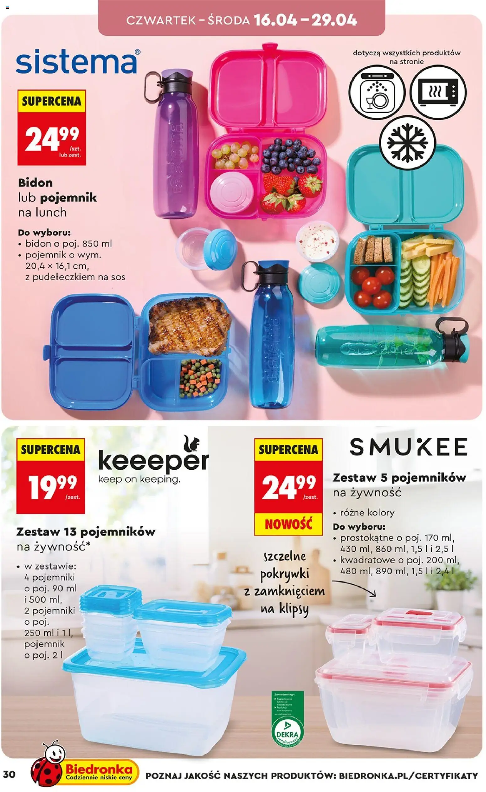 Biedronka gazetka - Hity i inspiracje od 11.04.2026 | Strona: 30 | Produkty: Sos