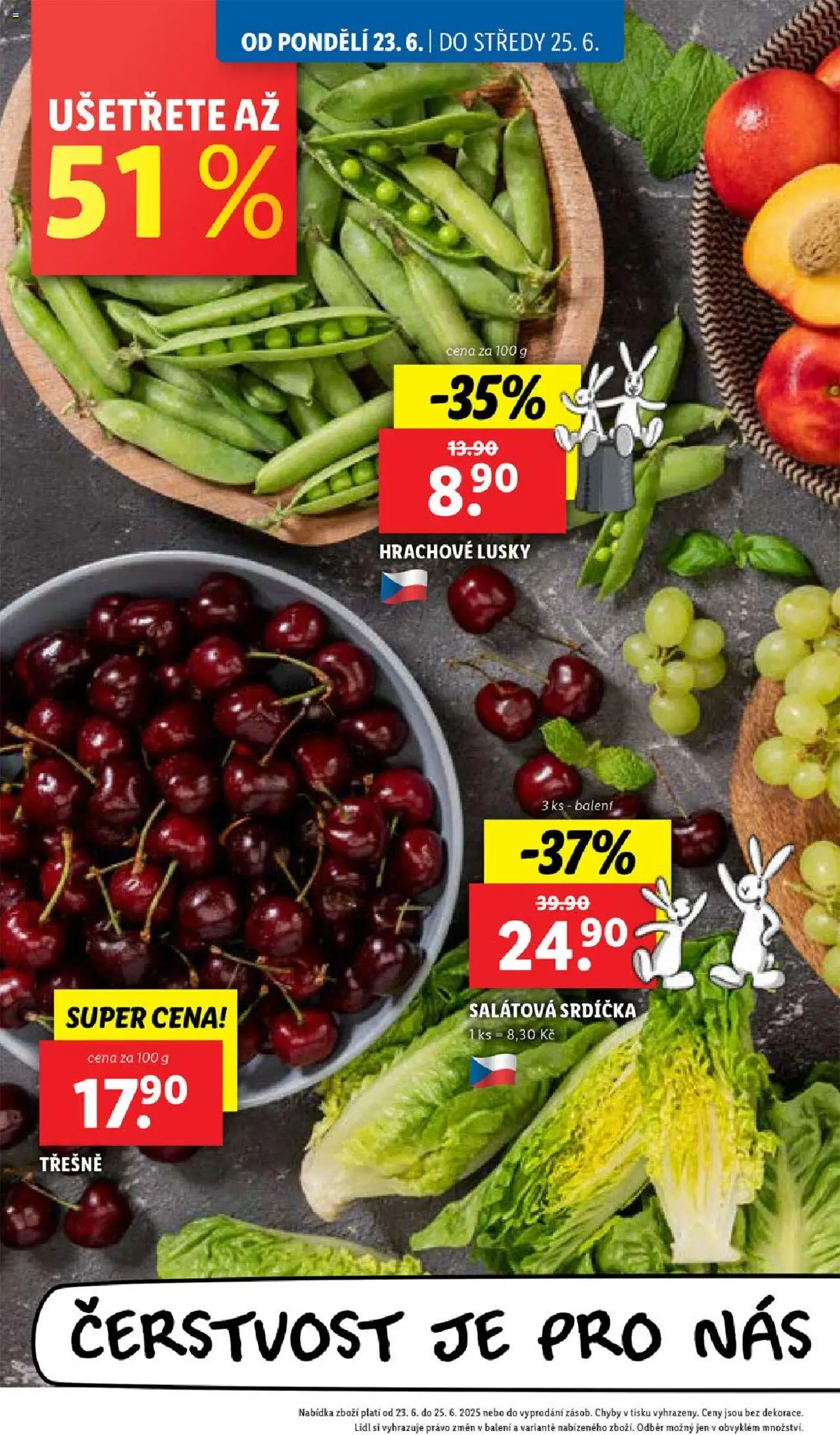 Lidl leták od 23.06.2025 | Strana: 8 | Produkty: Salátová srdíčka, Třešně