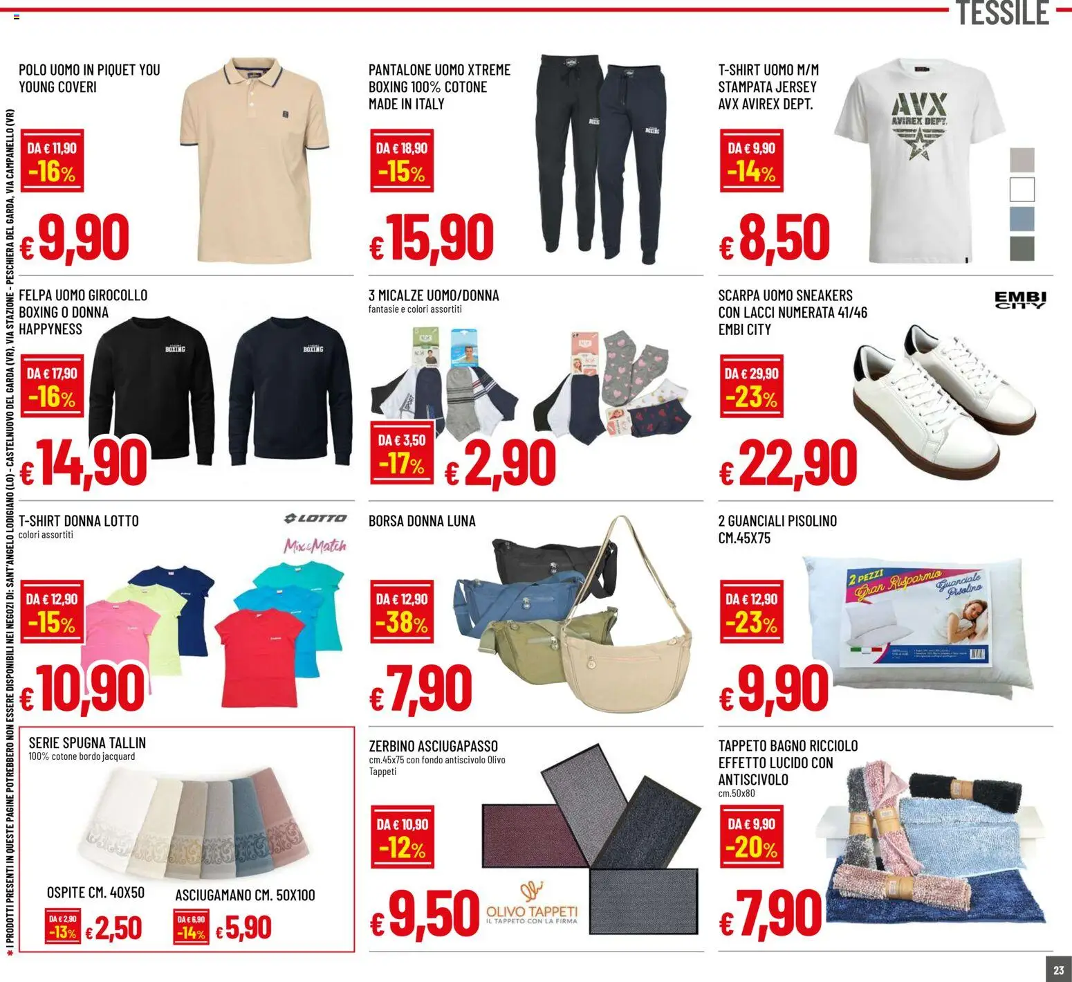 Volantino Galassia del 12.03.2026 | Pagina: 23 | Prodotti: Spugna, Felpa, Polo, Bagno