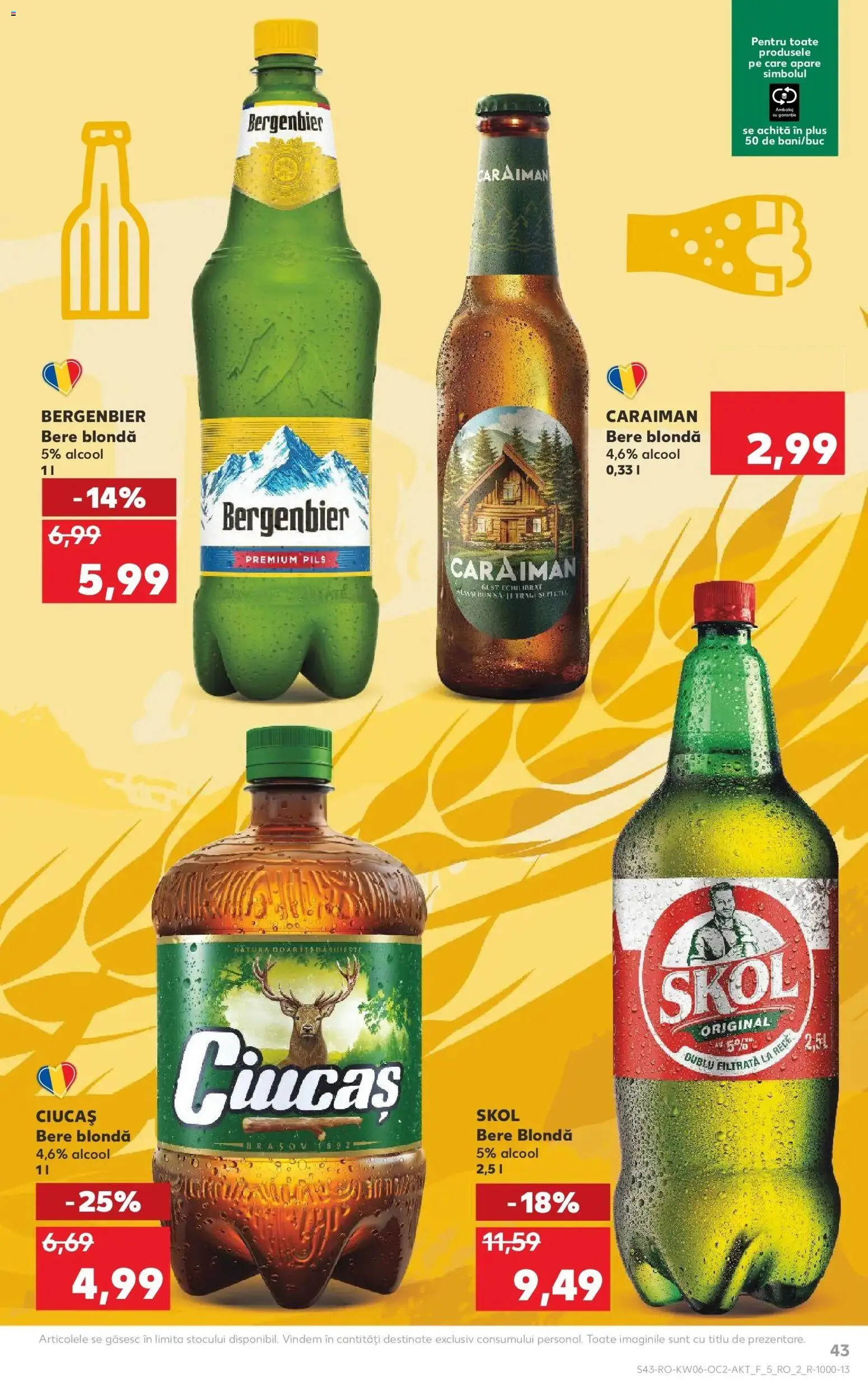 Noul catalog Kaufland – valabil de la 04.02.2026 | Pagină: 43 | Produse: Bere, Plastik Kulübe