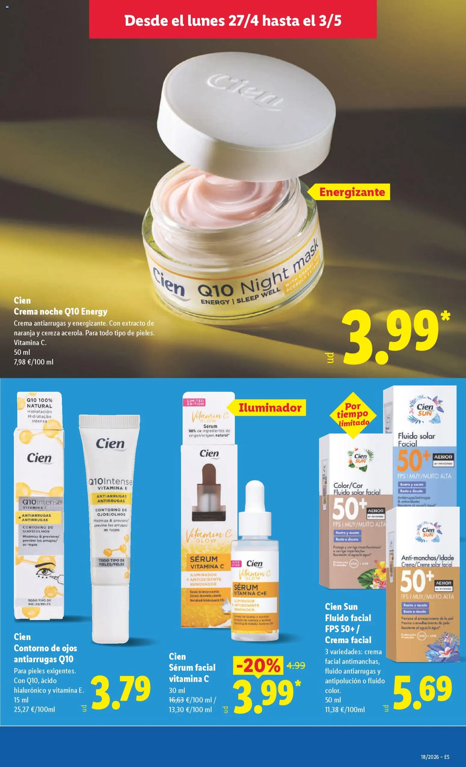 Lidl folleto │ válido desde el 27.04.2026 | Página: 29 | Productos: Iluminador, Κρεμάστρα, Crema facial, Crema