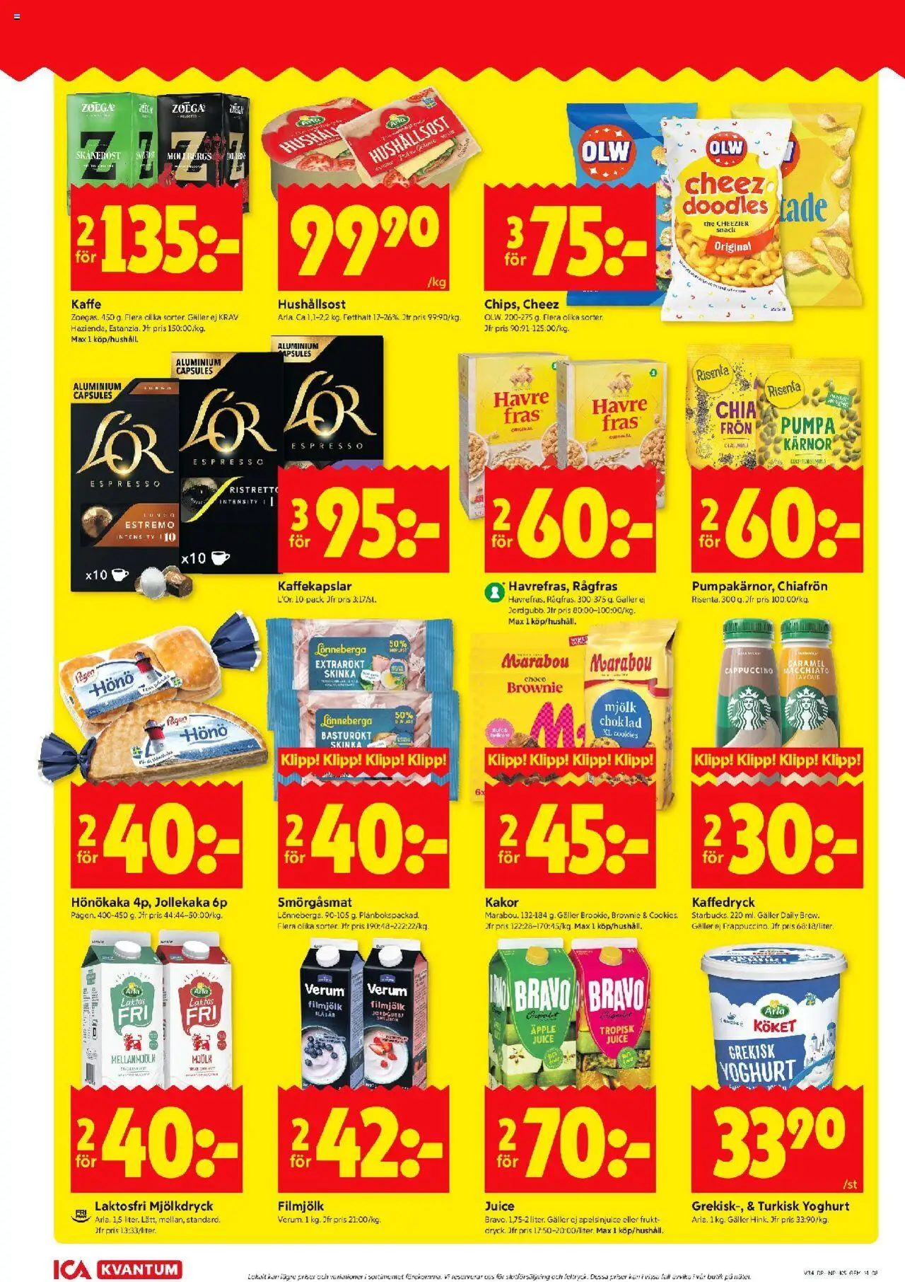 ICA Maxi reklamblad aktuell från 18.08.2025 | Sida: 8 | Produkter: Mjölk, Yoghurt, Choklad, Äpple