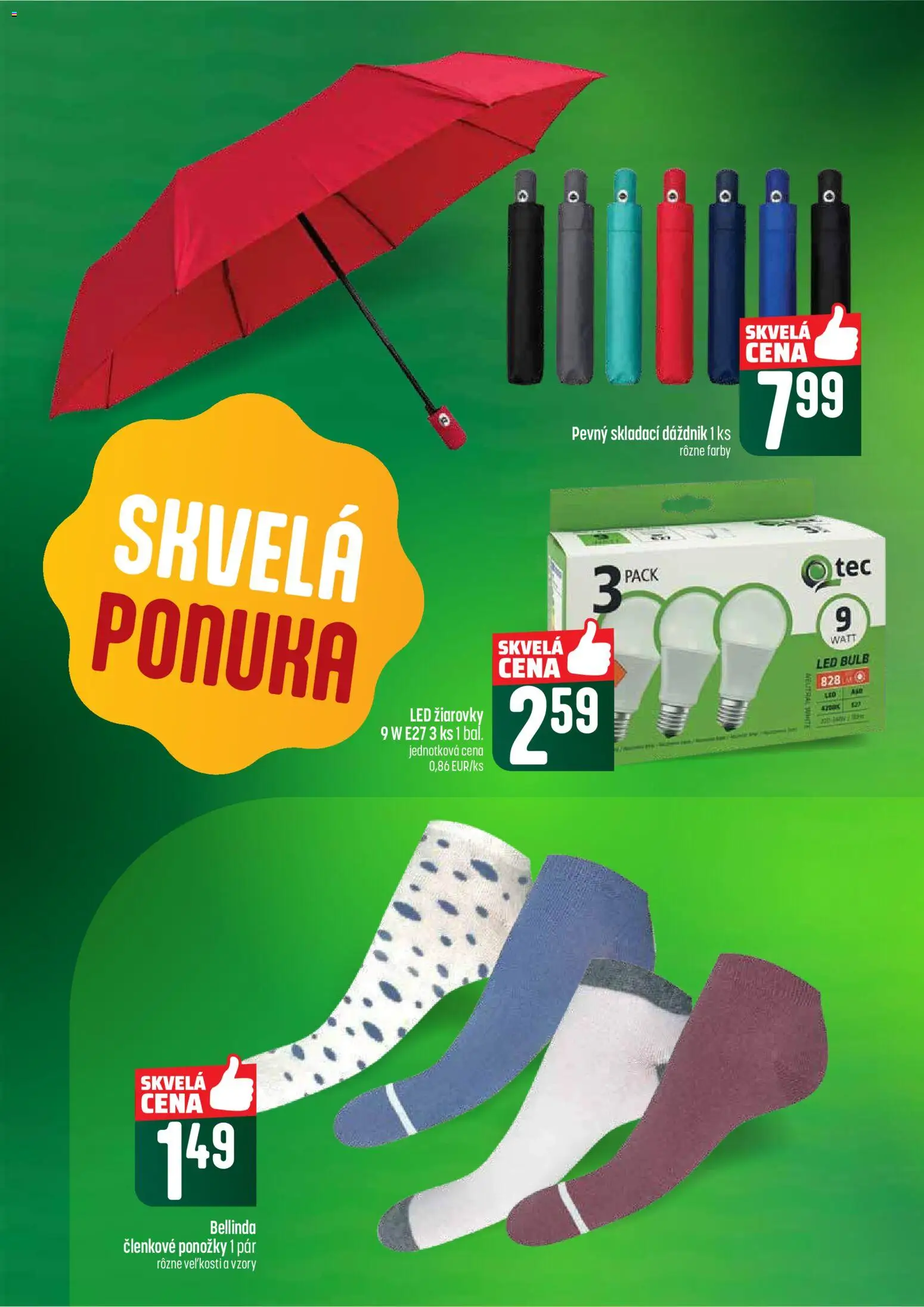 Nové COOP Jednota akcie – leták je platný od 09.04.2026 | Strana: 56 | Produkty: Led žiarovky, Žiarovky, Ponožky