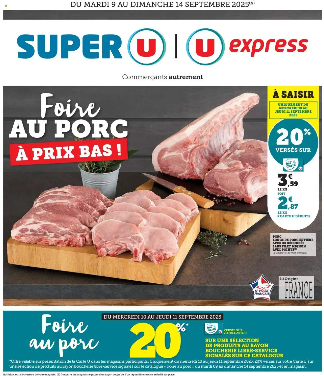 | Page: 1 | Produits: Filet mignon, Longe de porc, Porc, Foire au porc