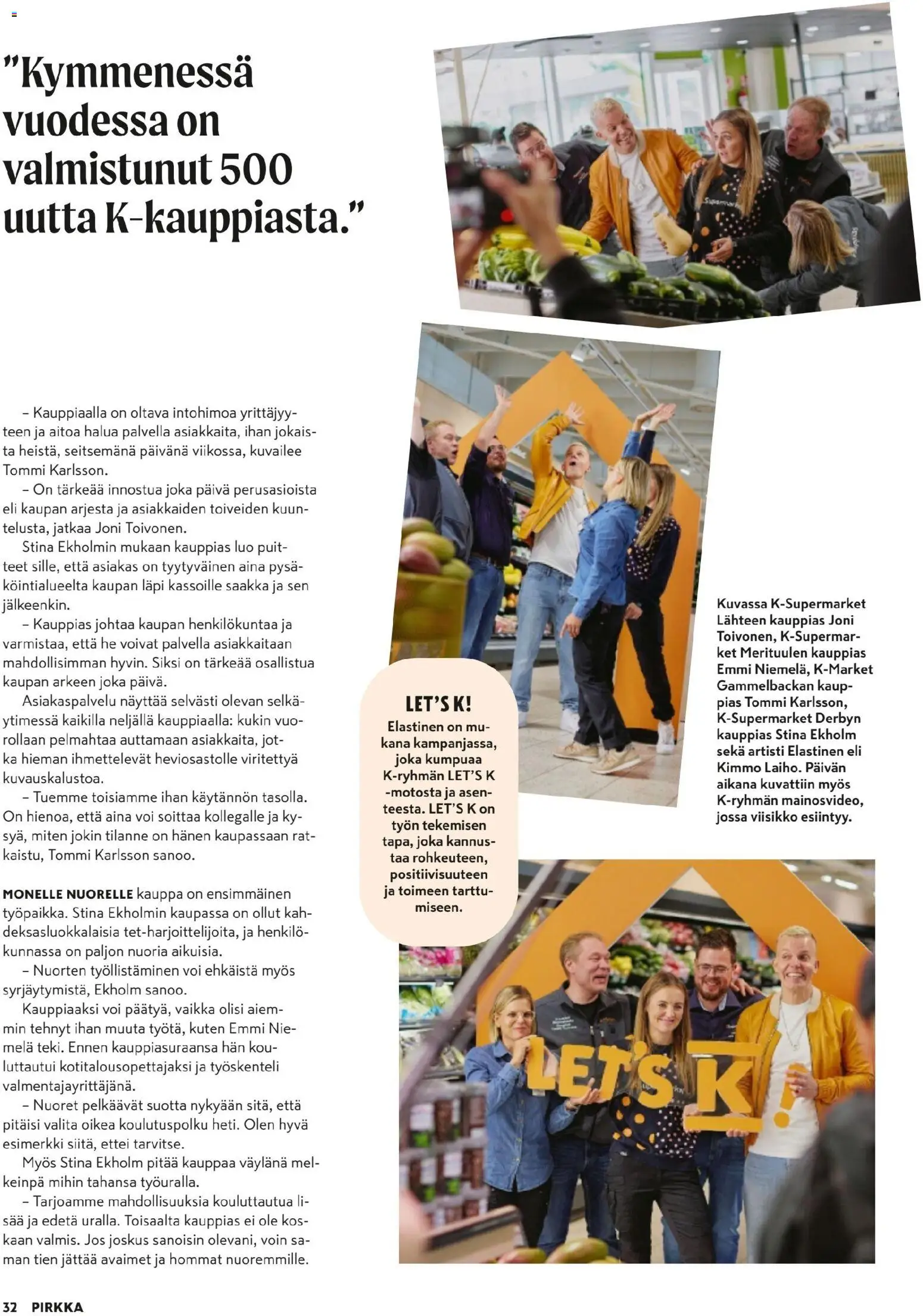 K-Market - Pirkka – voimassa 05.11.2025 alkaen | Sivu: 32 | Tuotteet: Kana, Voi