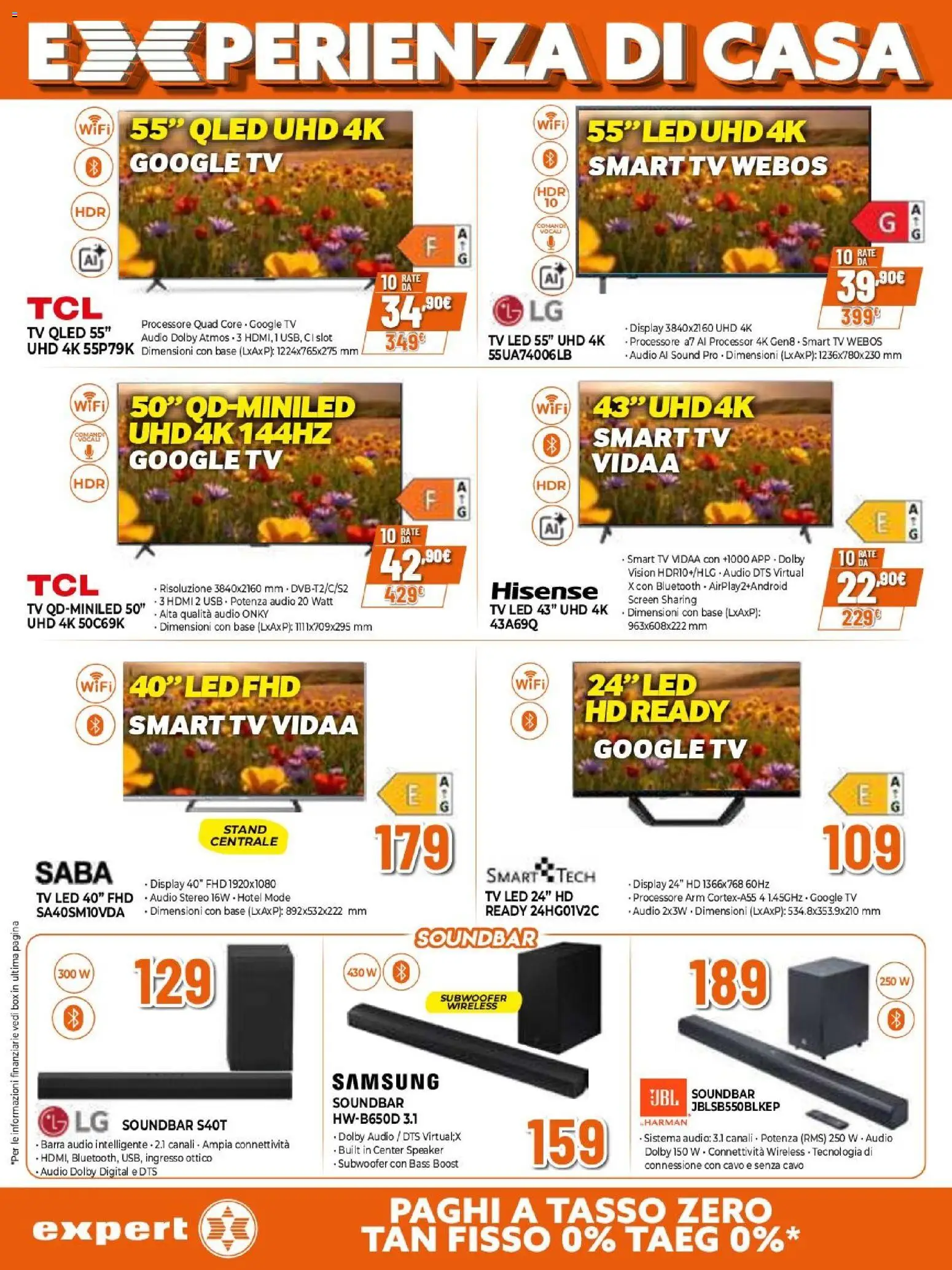 Volantino Expert del 09.04.2026 | Pagina: 17 | Prodotti: Soundbar, TV, Audio, Samsung
