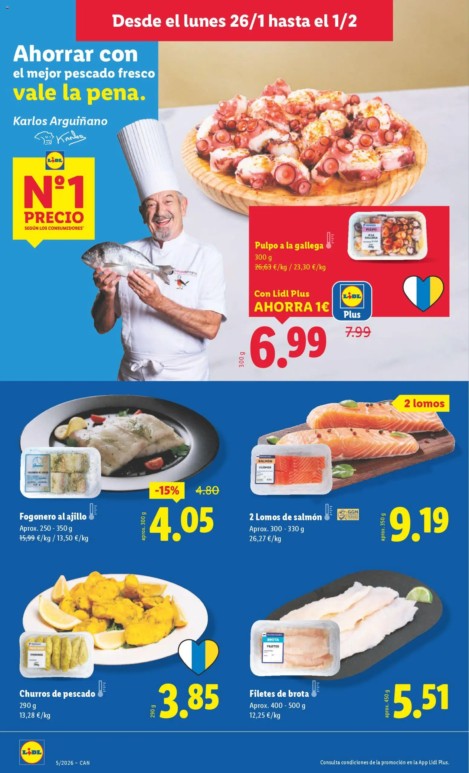 Lidl - Canarias │ válido desde el 26.01.2026 | Página: 8 | Productos: Pescado