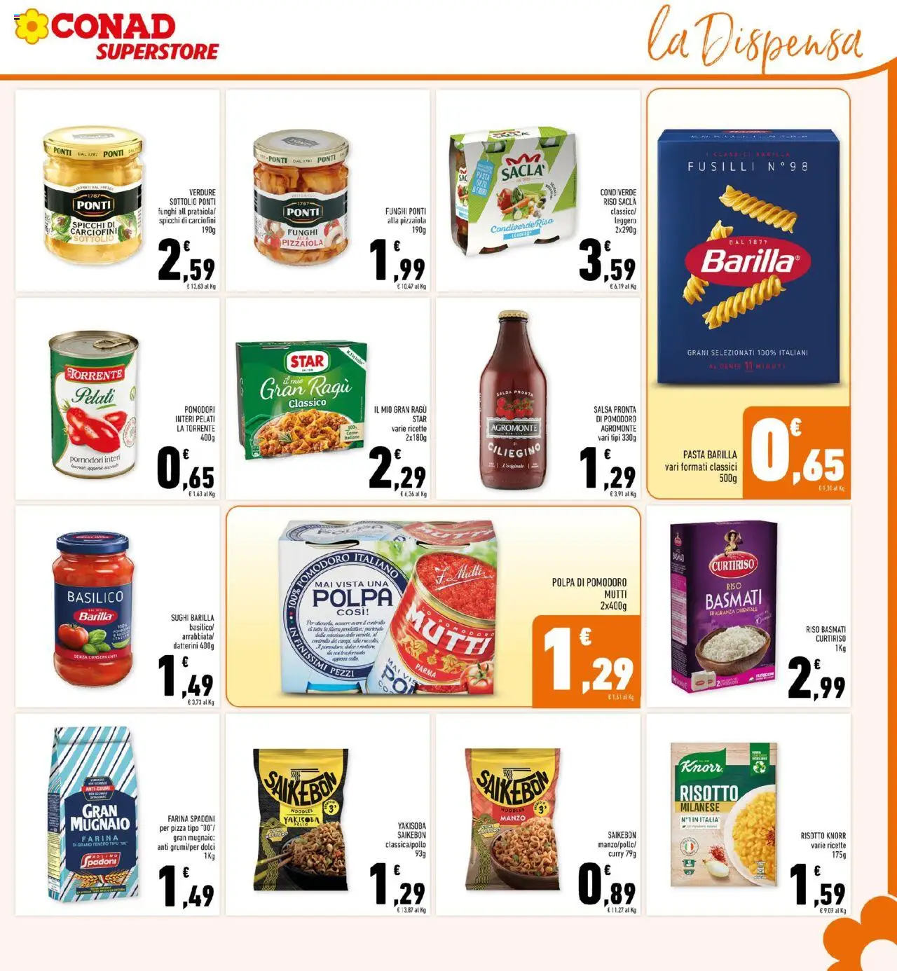 Volantino Conad del 10.09.2025 | Pagina: 19 | Prodotti: Pizza, Pomodori, Ragú, Fusilli
