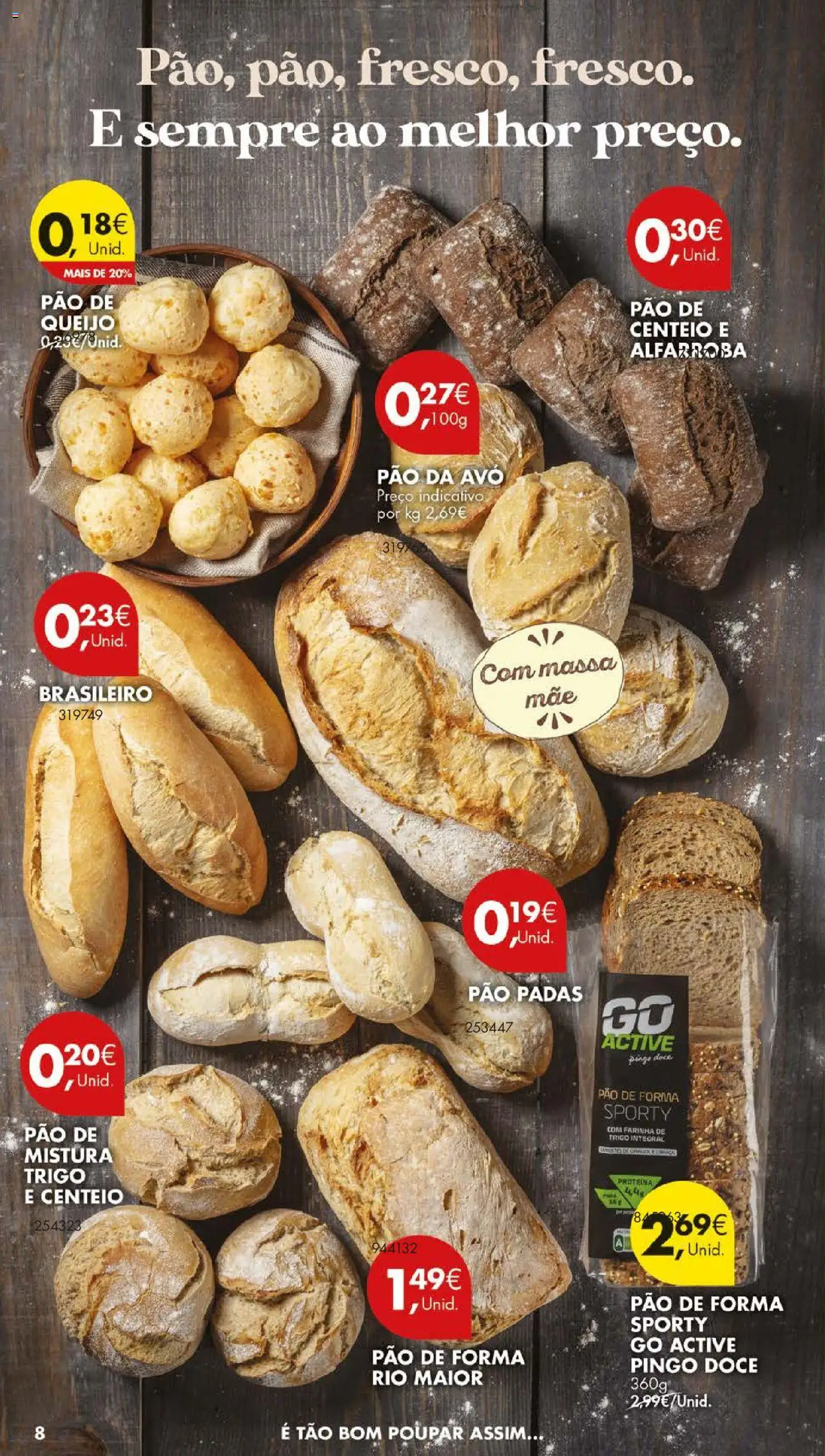 Pingo Doce folheto │ válido de 01.07.2025 | Página: 8 | Produtos: Pão de forma, Farinha de trigo, Pão de queijo, Pão