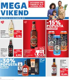 JIM BEAM Whisky, 40% alkohola 0,7 L - Pregled kataloga iz trgovine Kaufland, vrijedi od 12.11.2025 | Stranica: 30