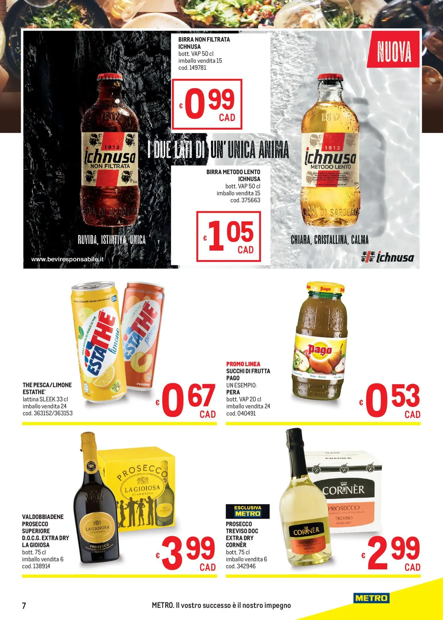 Volantino Metro del 16.04.2026 | Pagina: 7 | Prodotti: Prosecco, Frutta, Limone, The