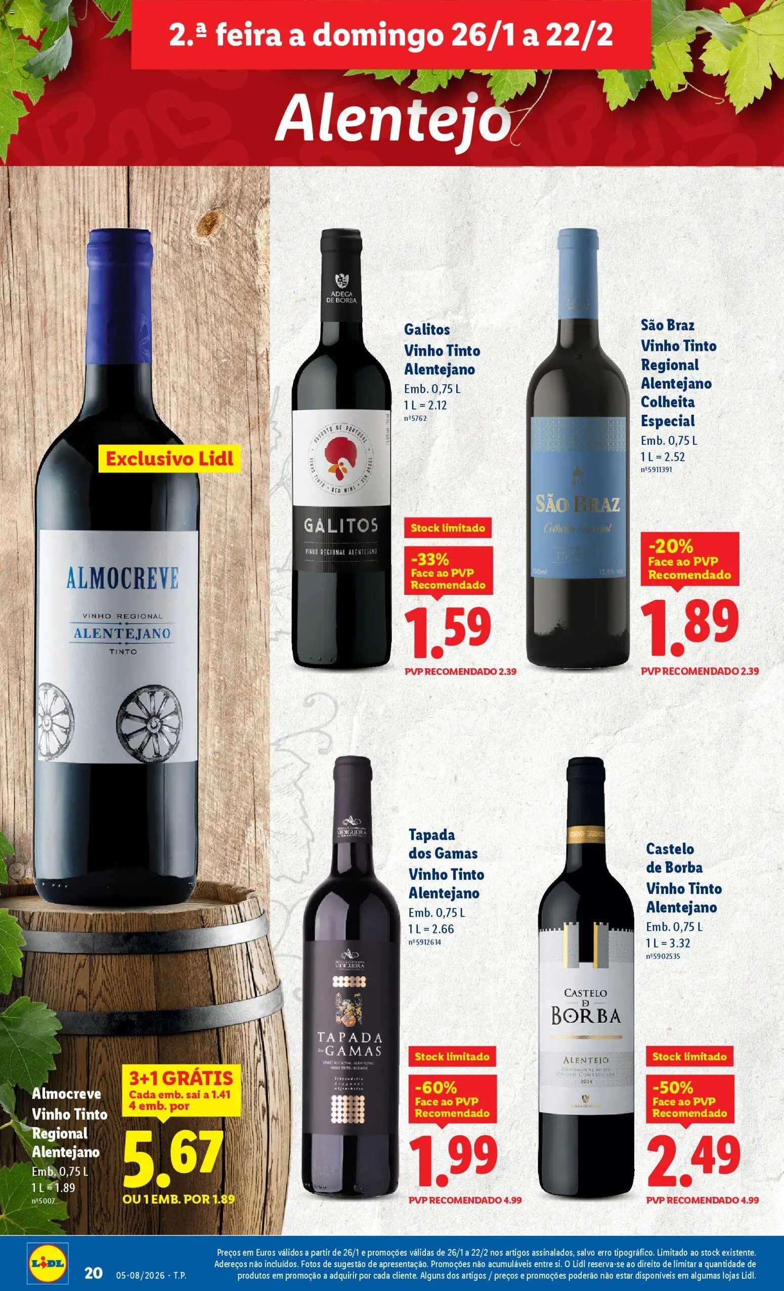 Lidl folheto │ válido de 26.01.2026 | Página: 20 | Produtos: Vinho, Vinho tinto