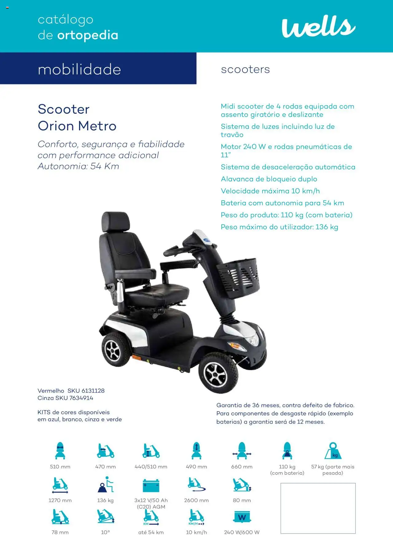 Well’s Catálogo de Ortopedia │ válido de 12.02.2024 | Página: 45 | Produtos: Bateria