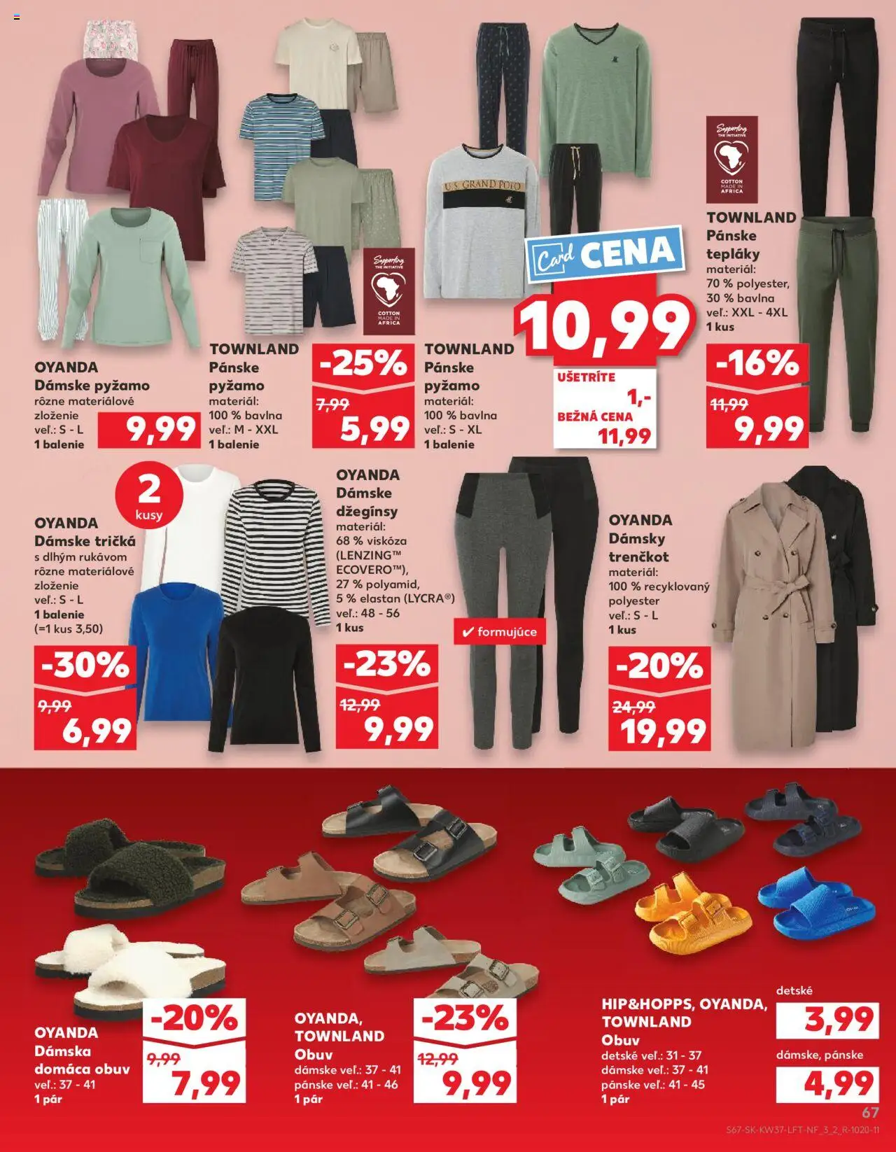 Nové Kaufland akcie – leták je platný od 11.09.2025 | Strana: 67 | Produkty: Pyžamo